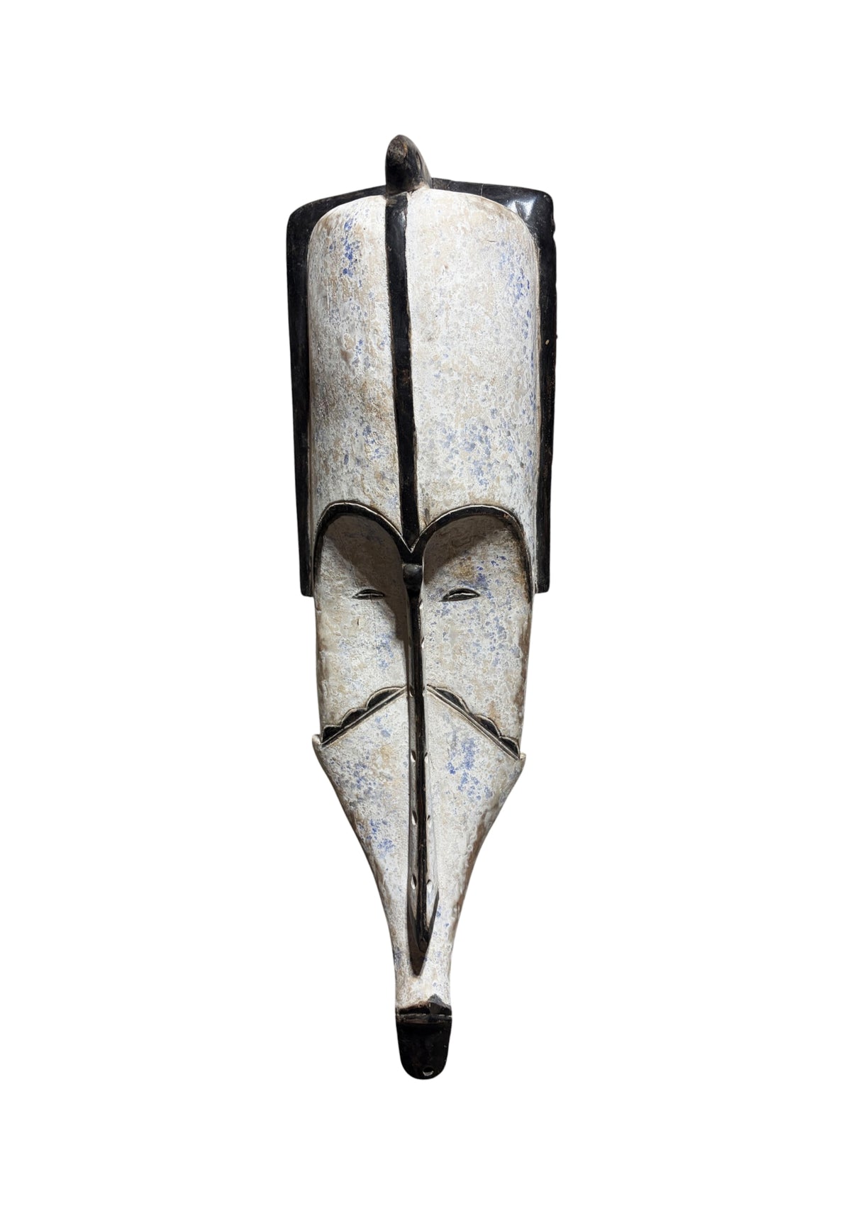 # 1289 Vintage Large  Fang Mask Elongated Face Gabon African Mask 35" H