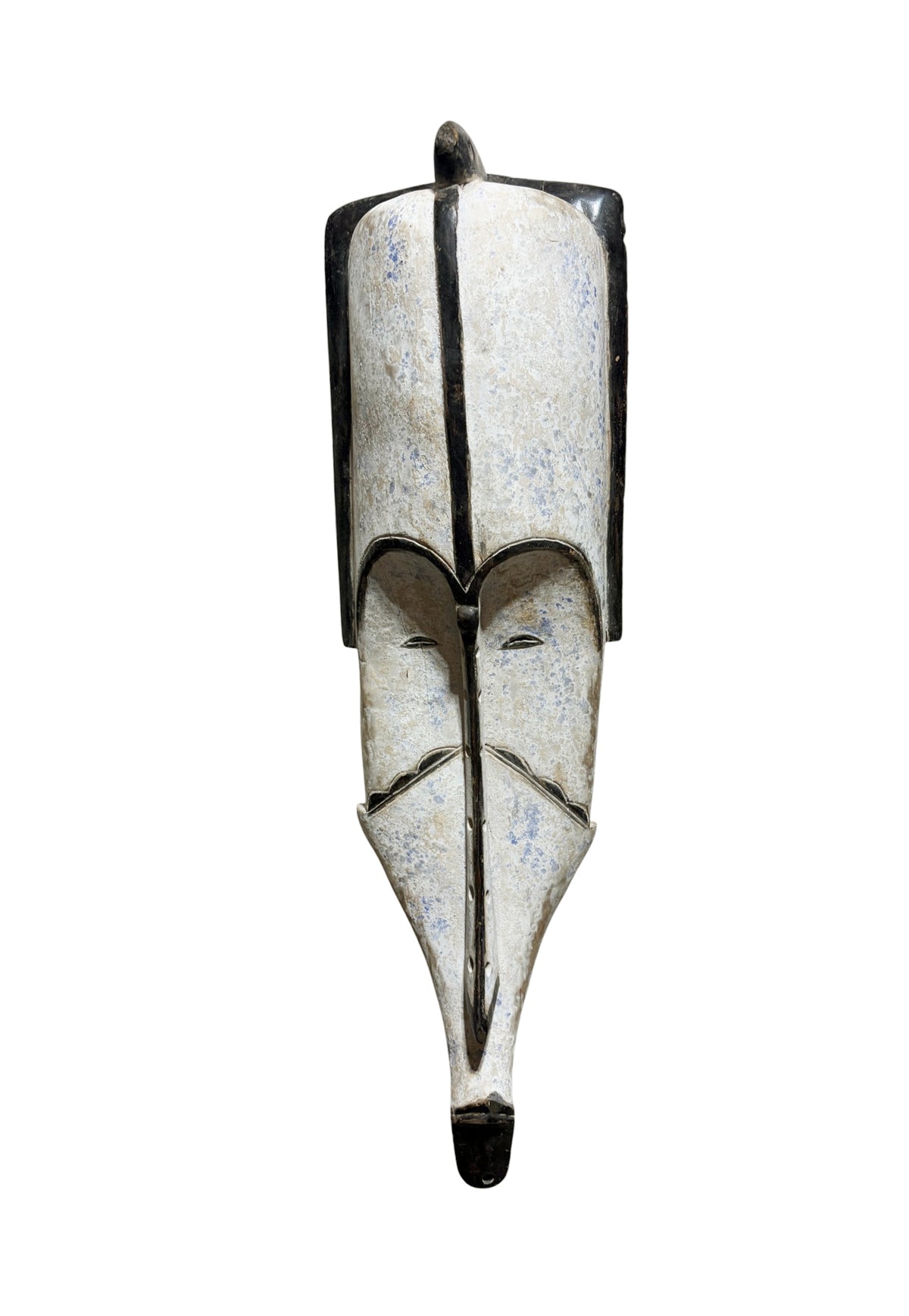 # 1289 Vintage Large  Fang Mask Elongated Face Gabon African Mask 35" H