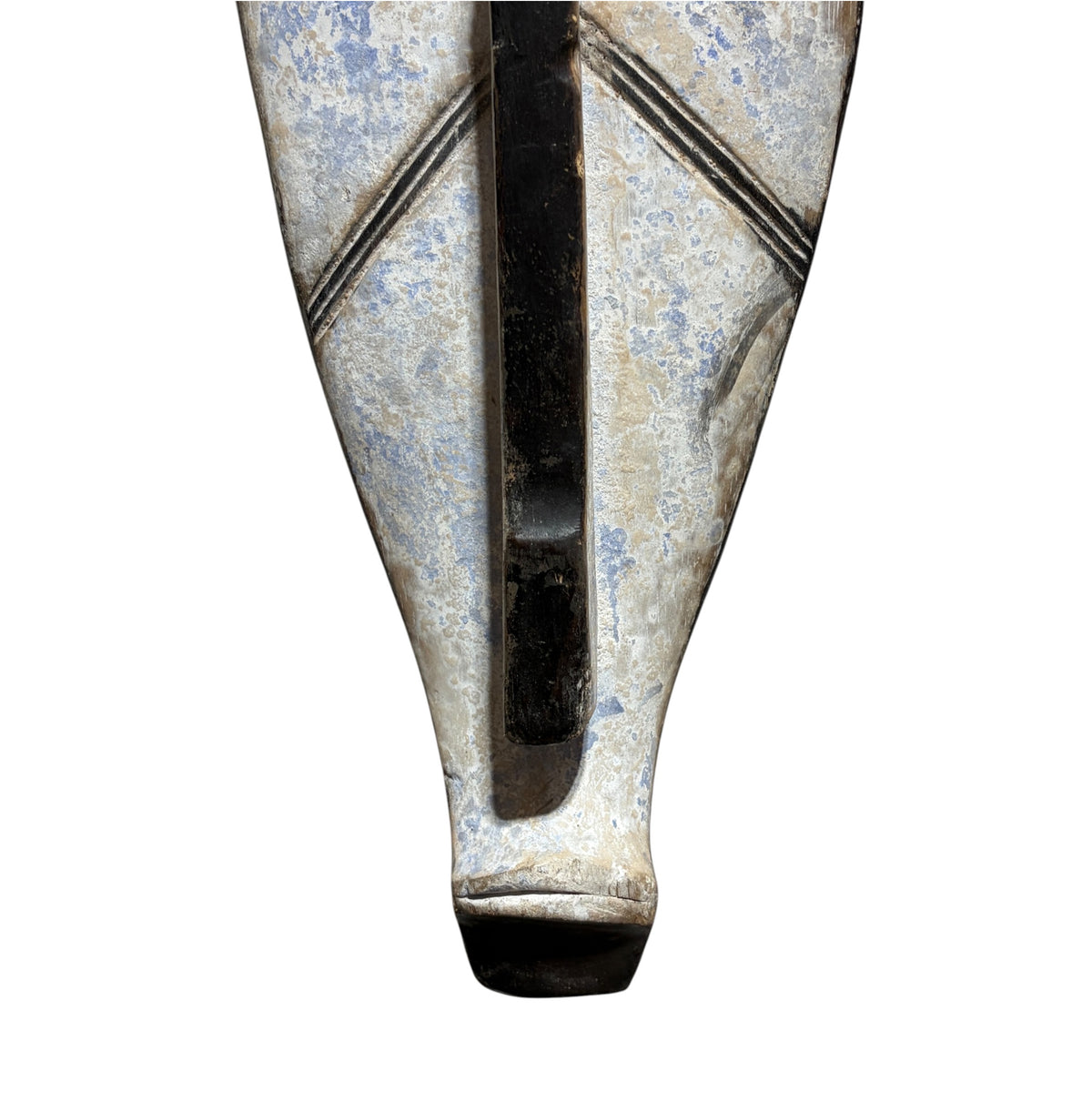# 1290 Vintage Large  Fang Mask Elongated Face Gabon African Mask 31.5" H