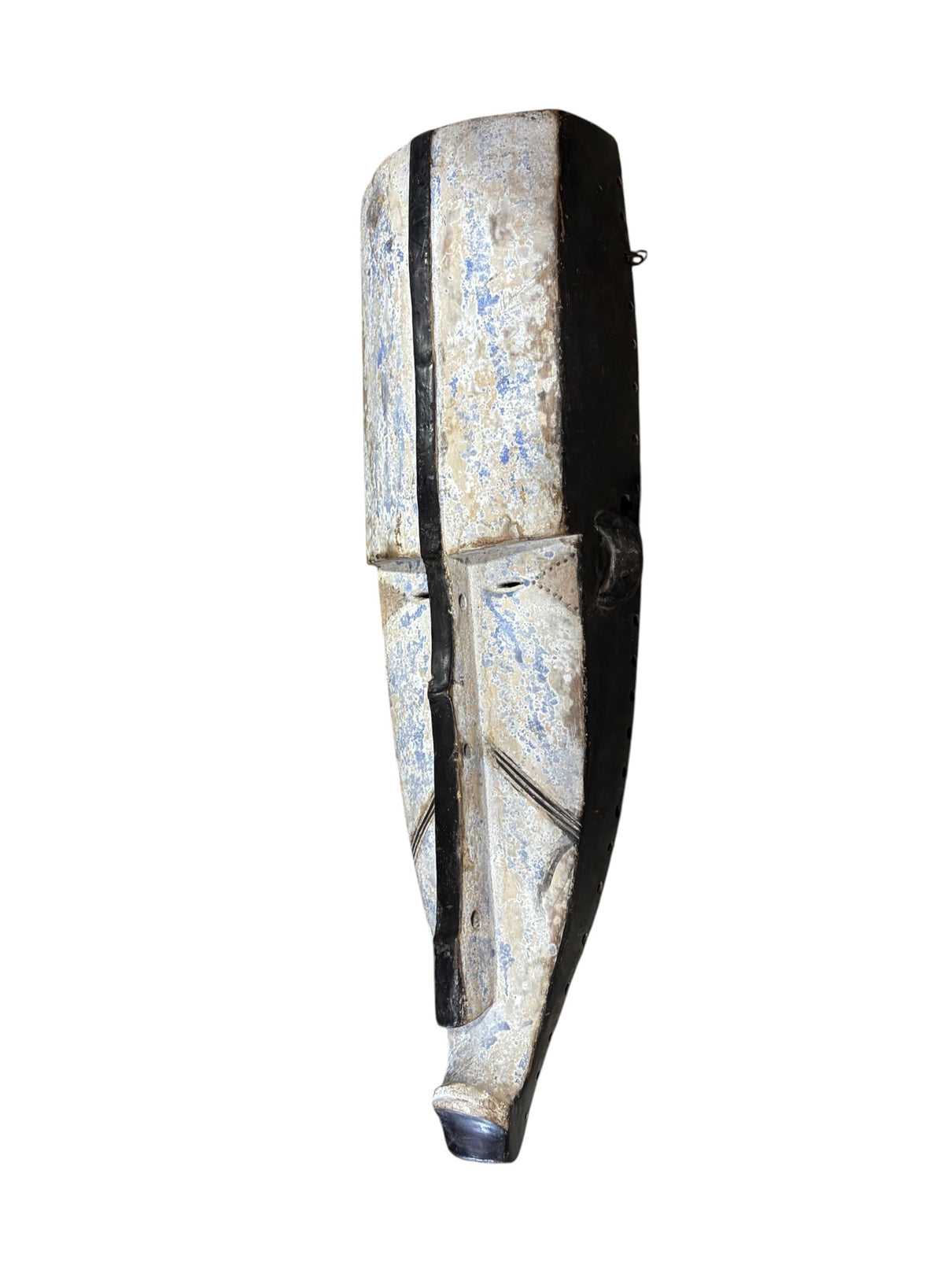 # 1290 Vintage Large  Fang Mask Elongated Face Gabon African Mask 31.5" H