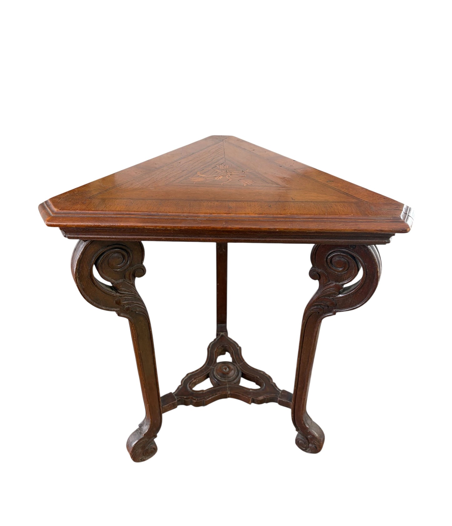 #214  Late 19th-Century English Triangular Accent Table  Cugini Lanzani