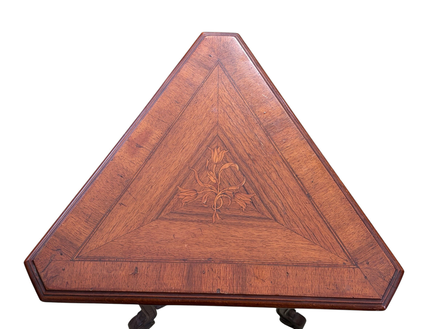 #214  Late 19th-Century English Triangular Accent Table  Cugini Lanzani