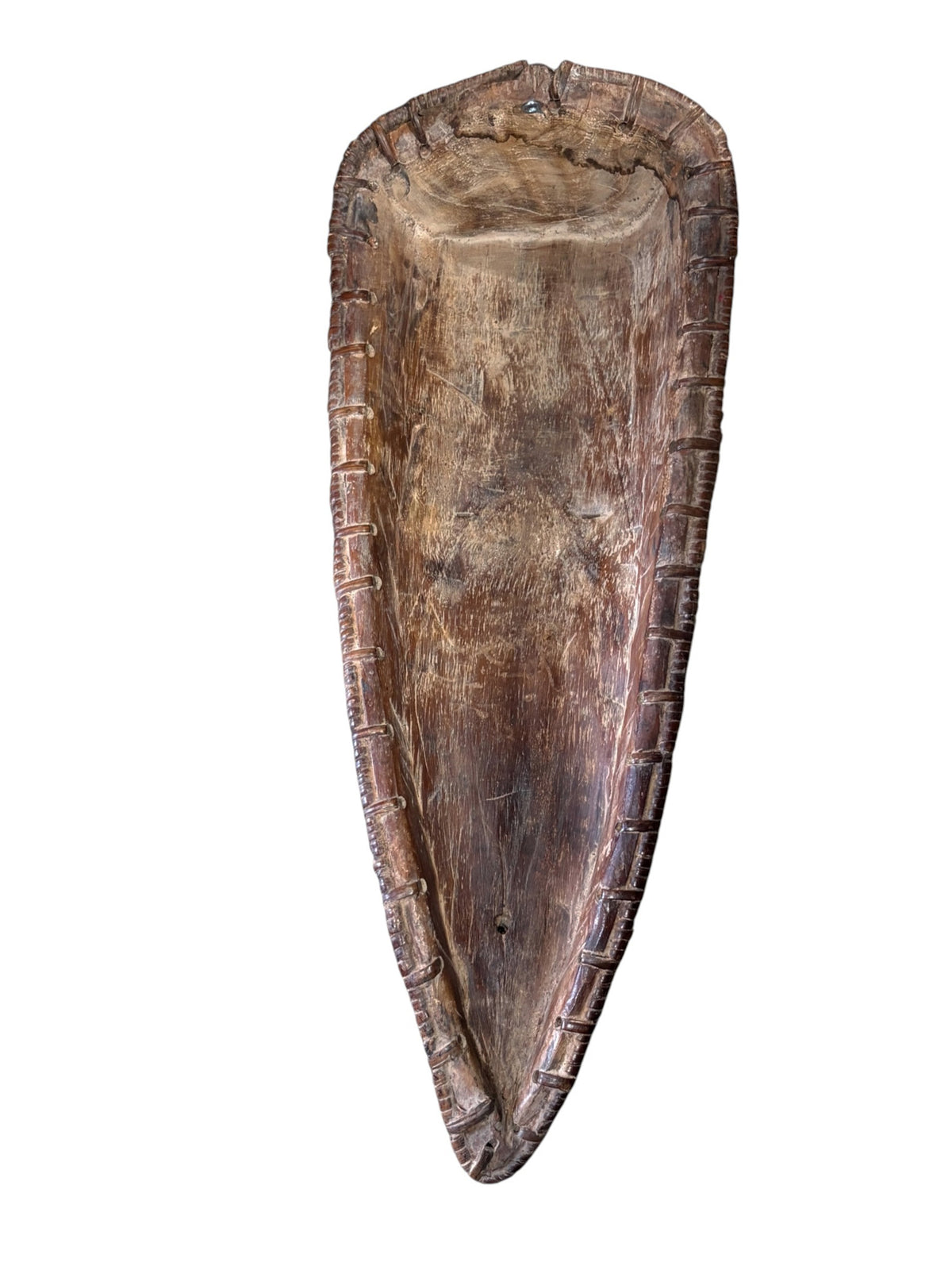 # 1294Vintage Large  Fang Mask Elongated Face Gabon African Mask 29.5" H