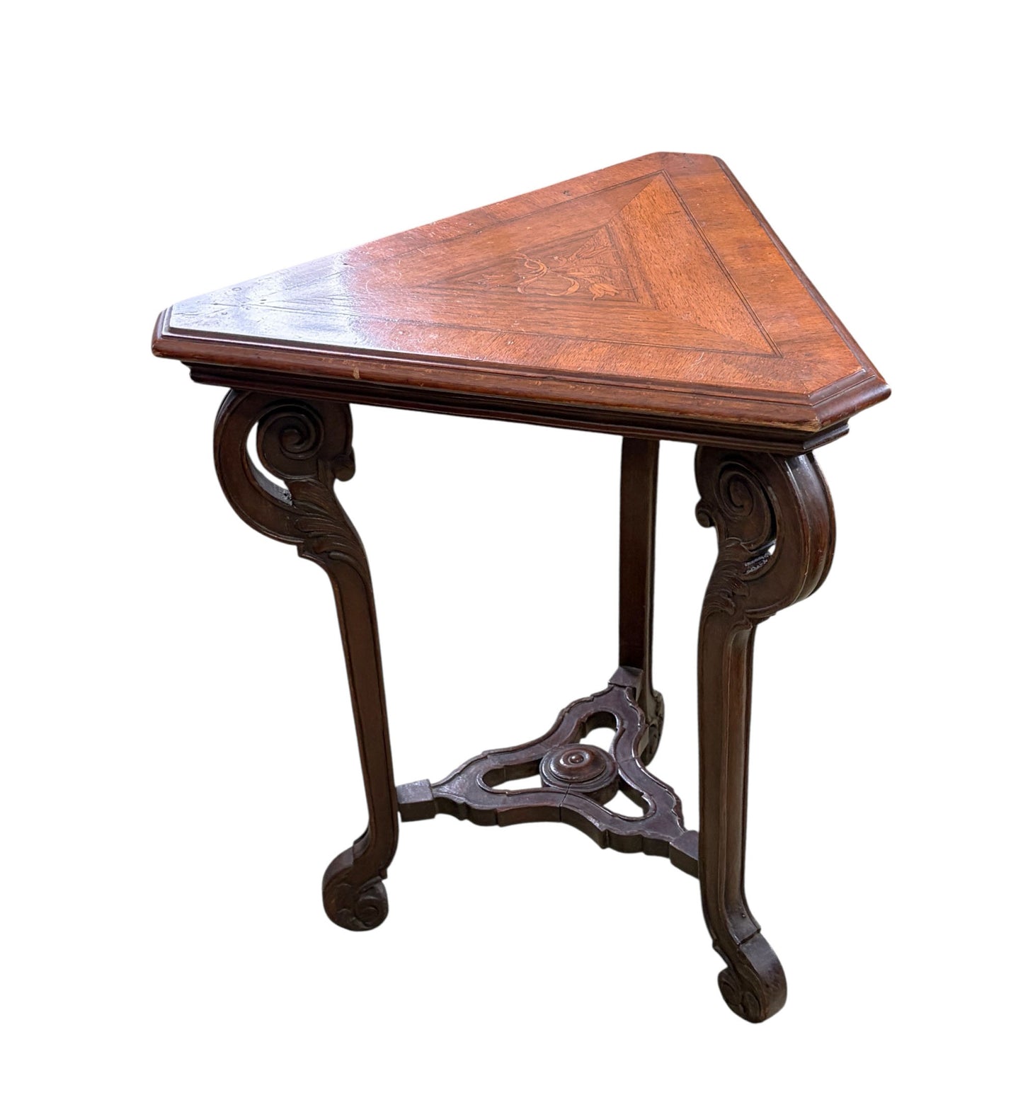 #214  Late 19th-Century English Triangular Accent Table  Cugini Lanzani