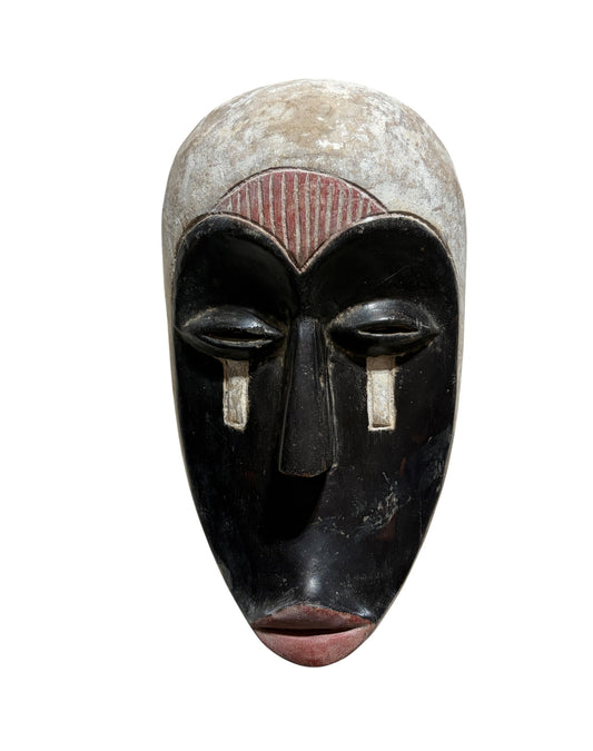 # 1295  Vintage   Fang Mask Elongated Face Gabon African Mask 14" H