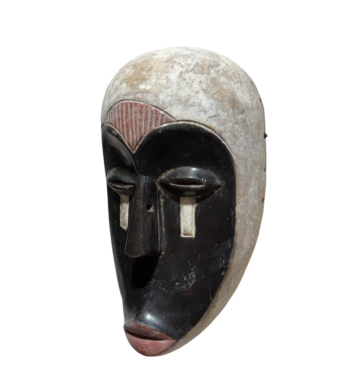 # 1295  Vintage   Fang Mask Elongated Face Gabon African Mask 14" H
