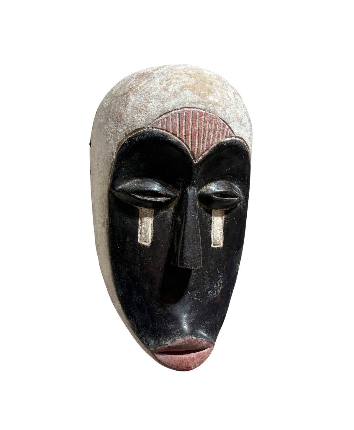 # 1295  Vintage   Fang Mask Elongated Face Gabon African Mask 14" H