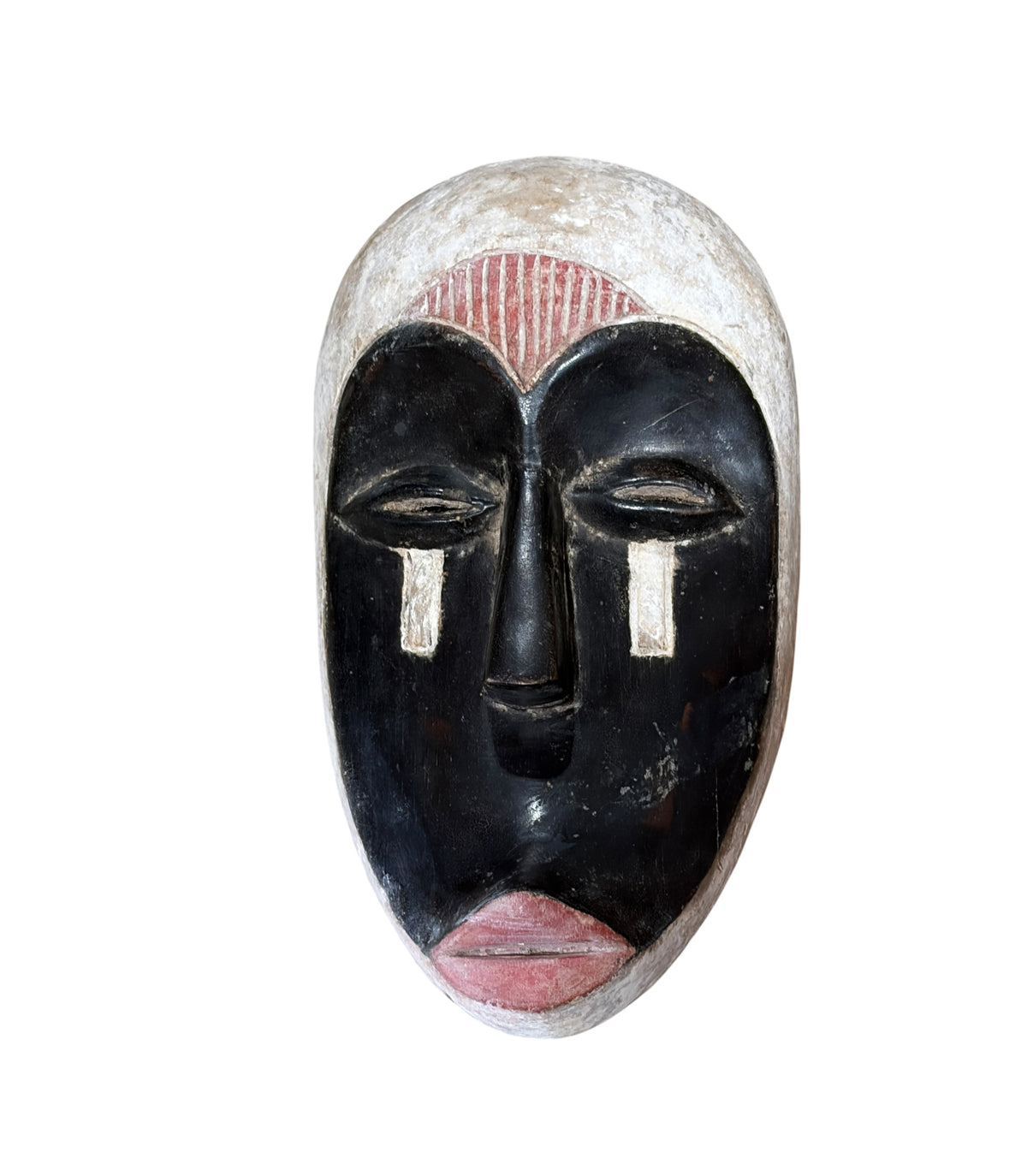 # 1295  Vintage   Fang Mask Elongated Face Gabon African Mask 14" H