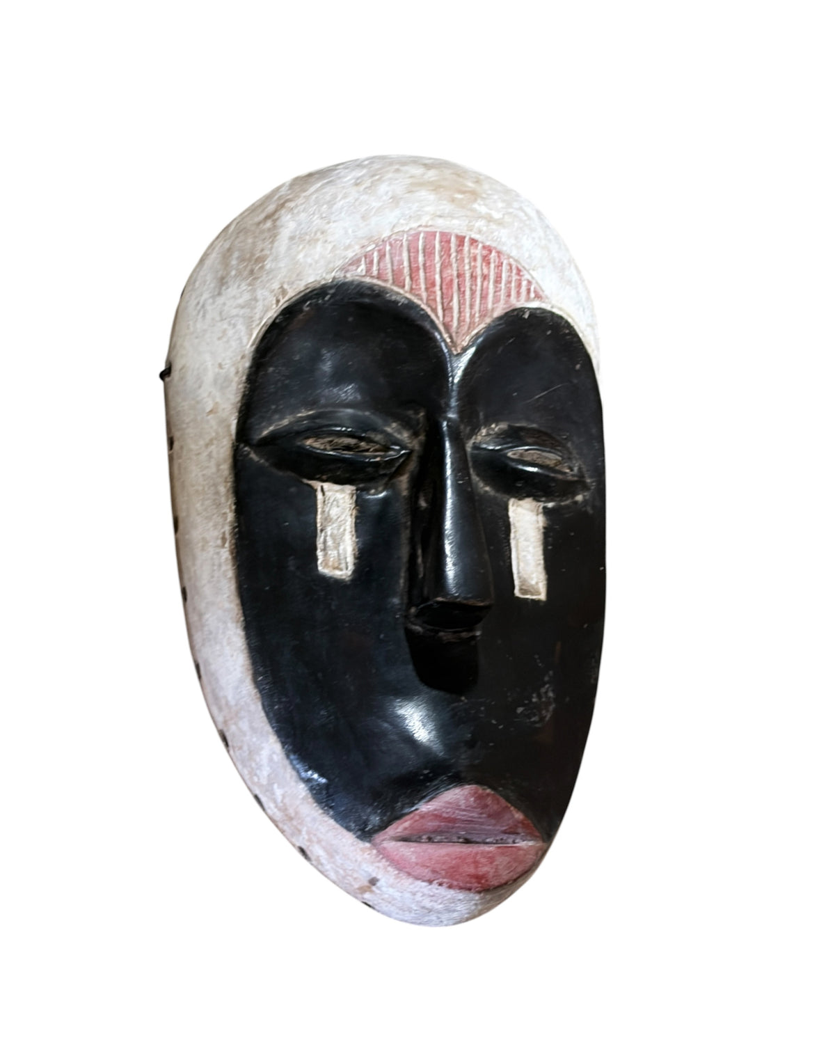 # 1295  Vintage   Fang Mask Elongated Face Gabon African Mask 14" H