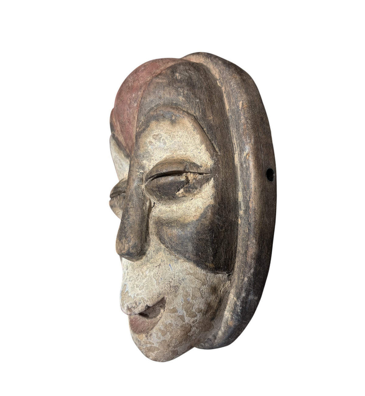 #1297/Vintage Galoa Tribe  Passport Mask Gabon 6.25" H
