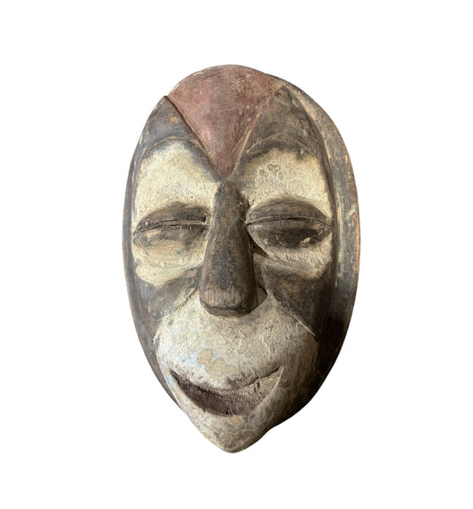 #1297/Vintage Galoa Tribe  Passport Mask Gabon 6.25" H