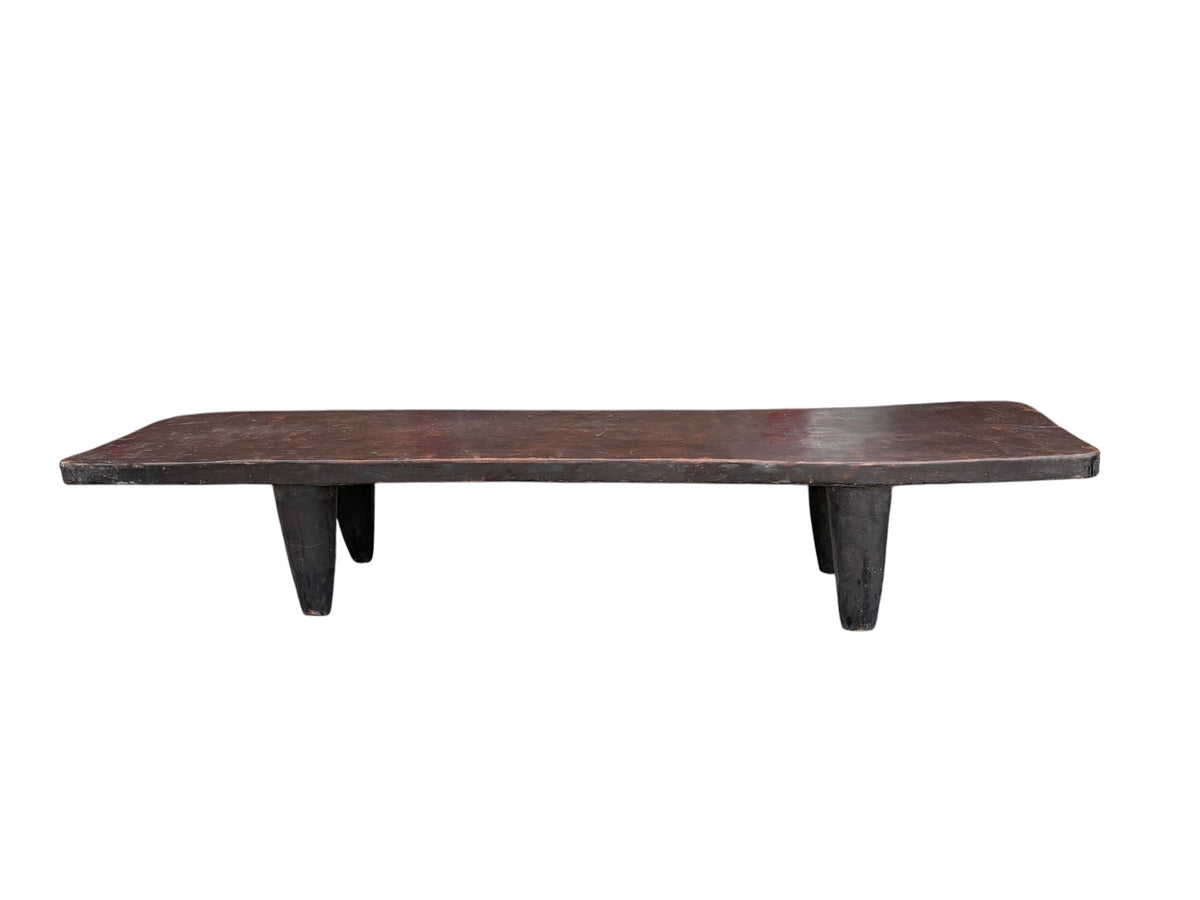 7330 Vintage large-tribal-wood-senufo-coffee-table stool-78.5" w