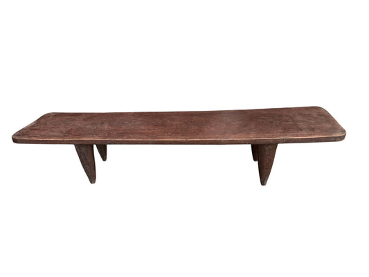 5942 Vintage large-tribal-wood-senufo-coffee-table stool-74.25" W
