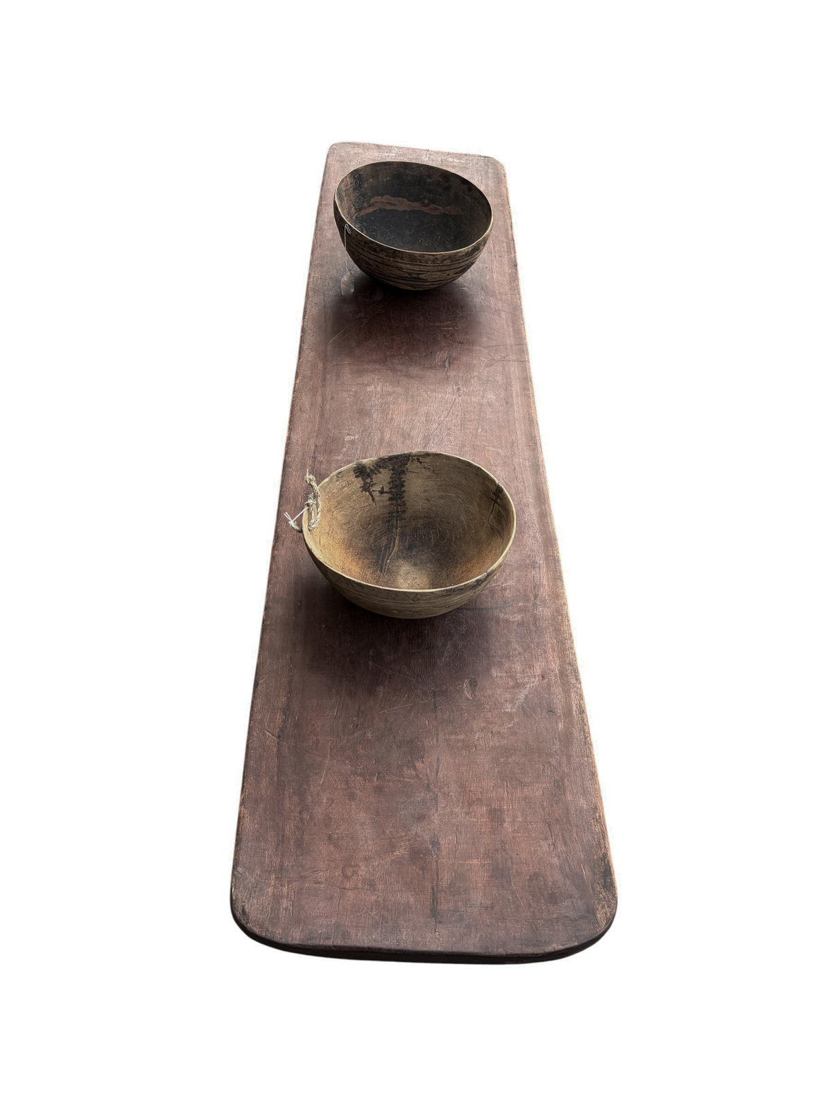 5942 Vintage large-tribal-wood-senufo-coffee-table stool-74.25" W