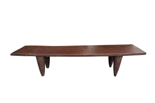 7329 Vintage large-tribal-wood-senufo-coffee-table stool-74.25" w