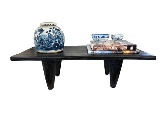 #1300  LG Vintage  African Senufo Stool / coffee Table  I coast 38" w