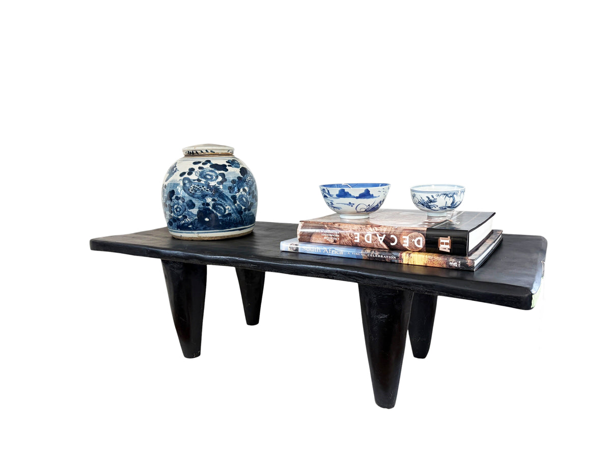 #1300  LG Vintage  African Senufo Stool / coffee Table  I coast 38" w