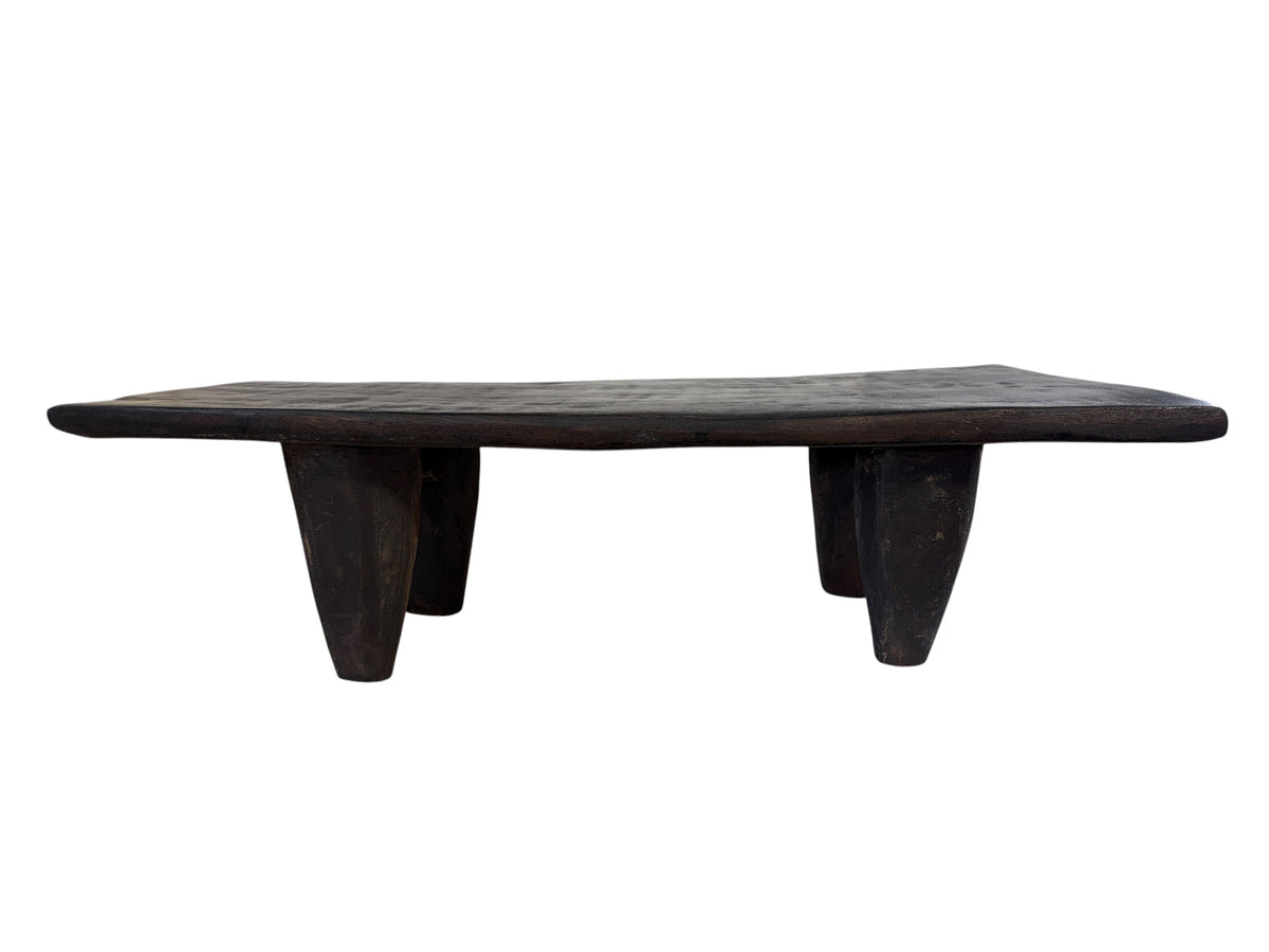 #5913  LG Vintage  African Senufo Stool / coffee Table  I coast 33.75" w by 9.5" H