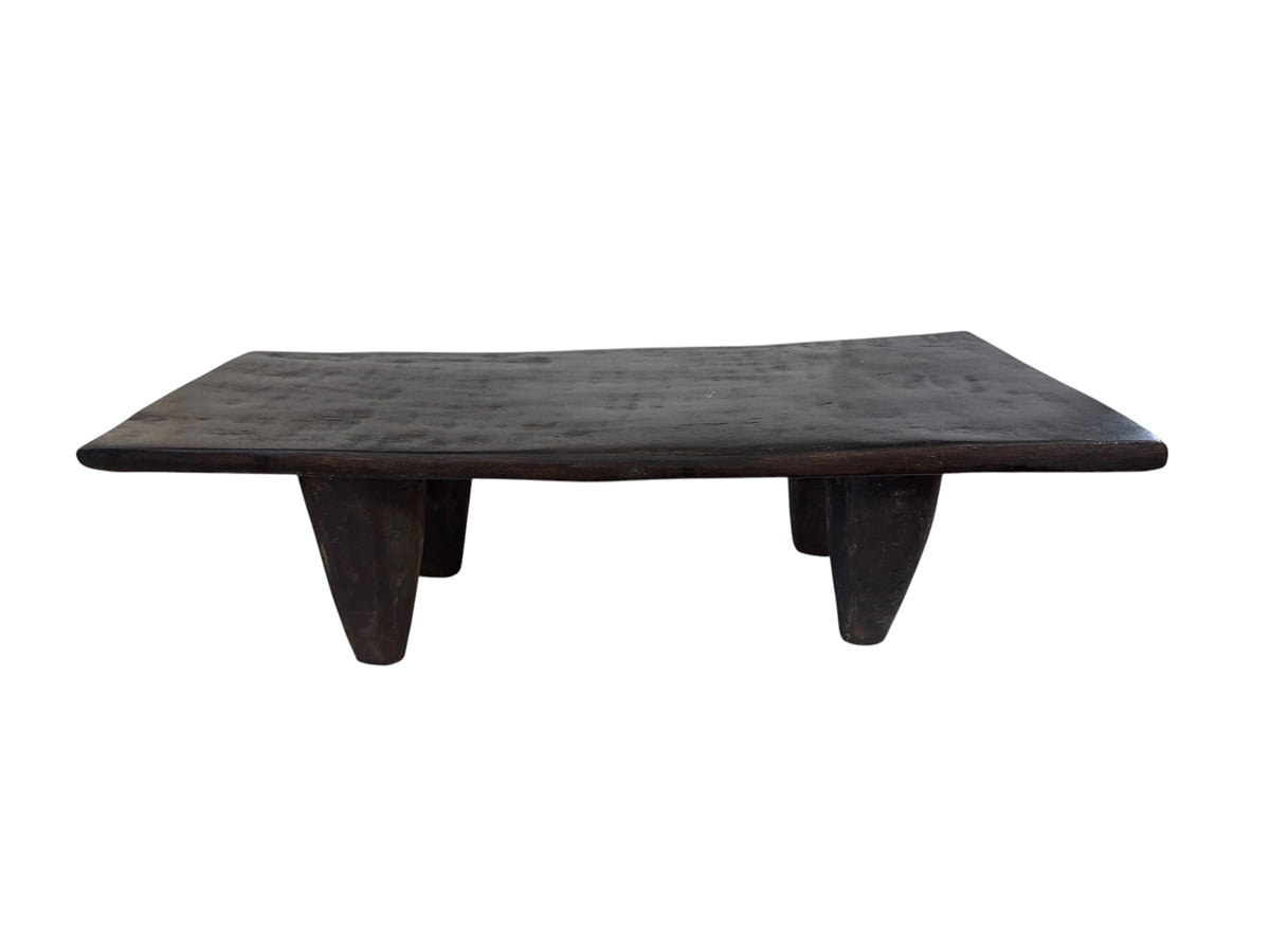 #5913  LG Vintage  African Senufo Stool / coffee Table  I coast 33.75" w by 9.5" H