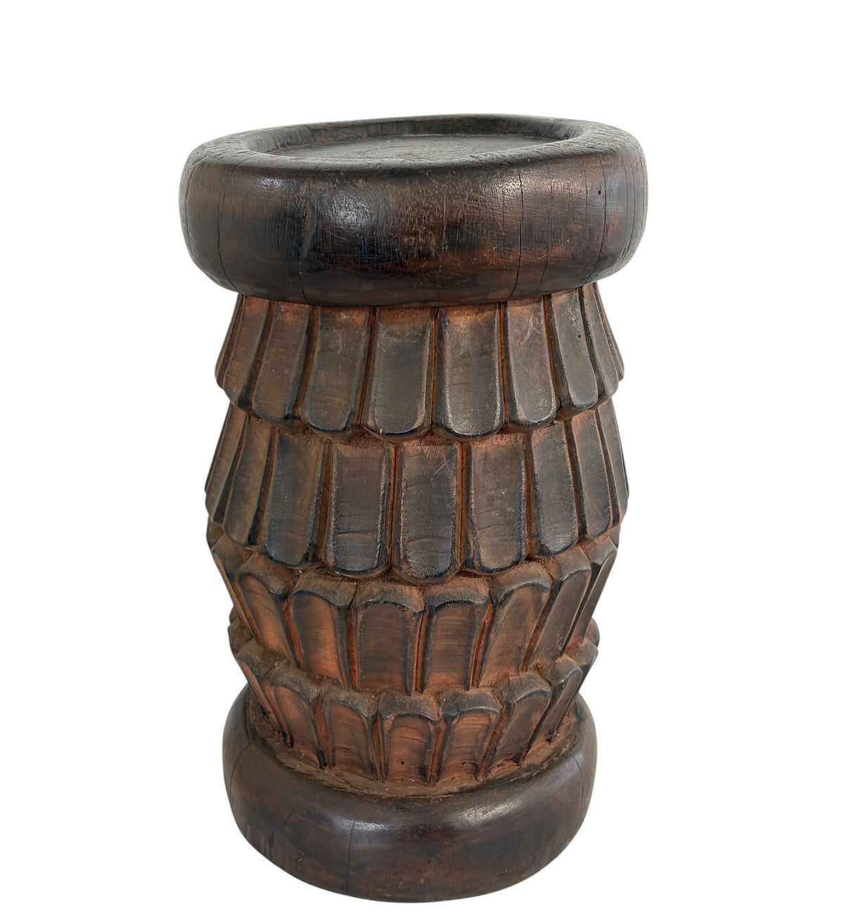 #5877 vintage   Tribal Nobility Bamileke Stool/Table Cameroon 14.5" H