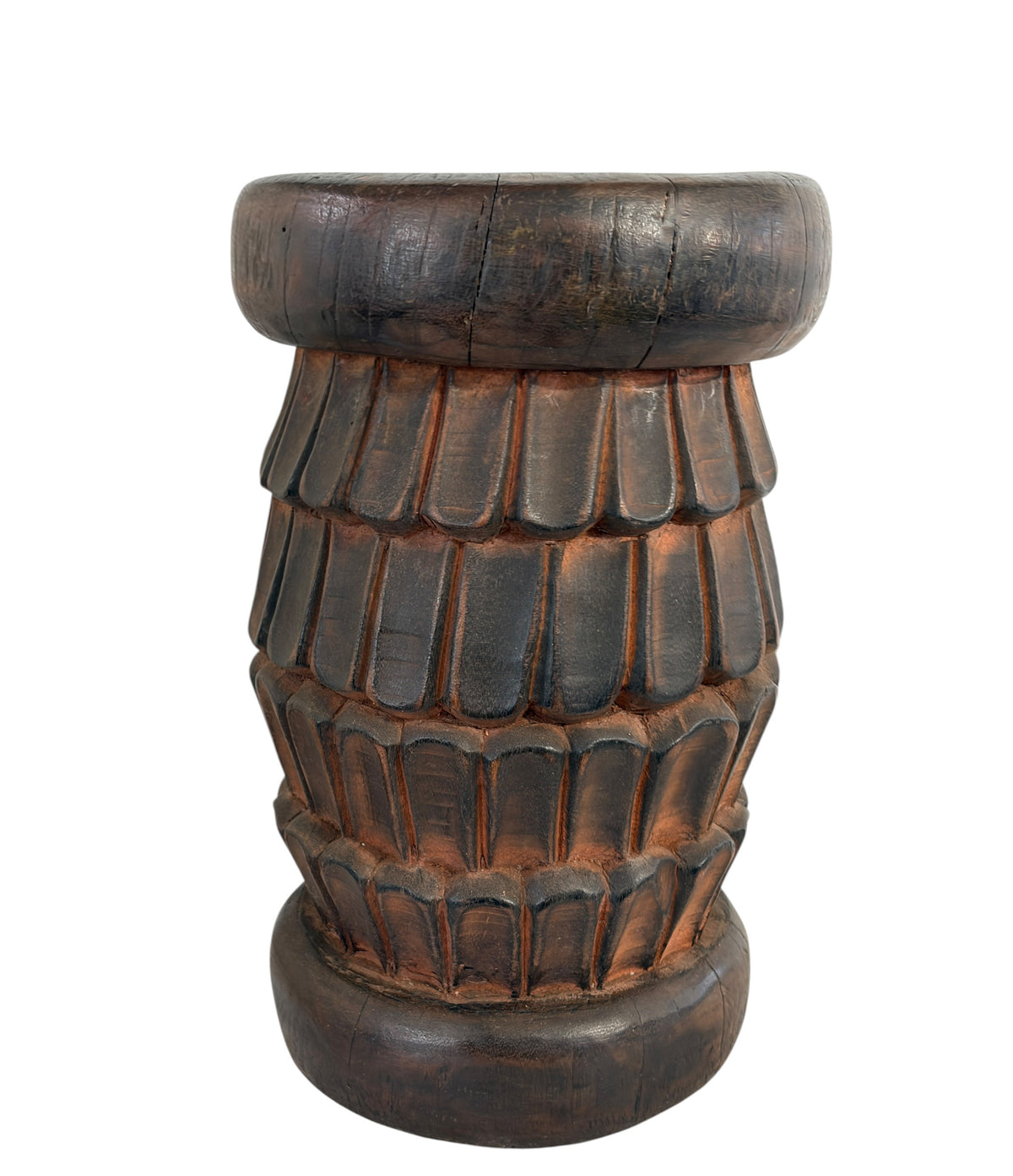 #5877 vintage   Tribal Nobility Bamileke Stool/Table Cameroon 14.5" H