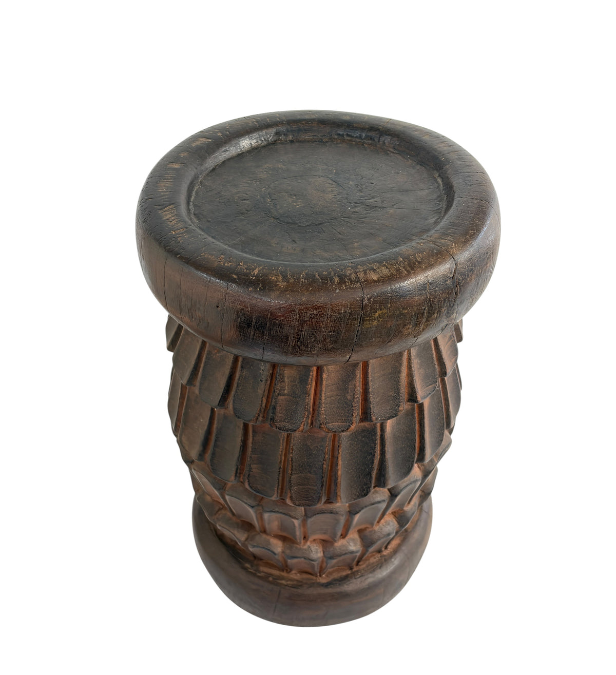 #5877 vintage   Tribal Nobility Bamileke Stool/Table Cameroon 14.5" H