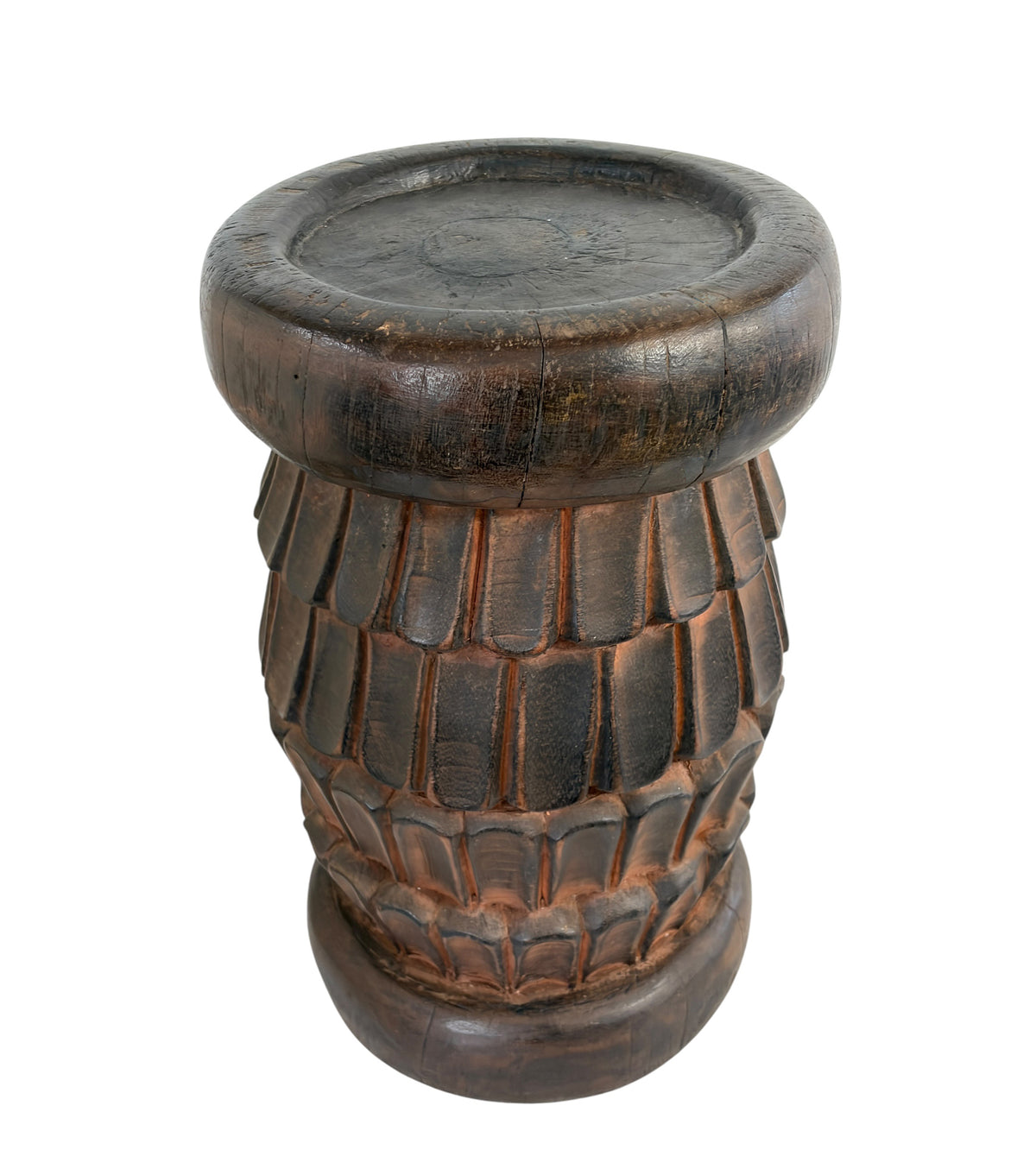 #5877 vintage   Tribal Nobility Bamileke Stool/Table Cameroon 14.5" H
