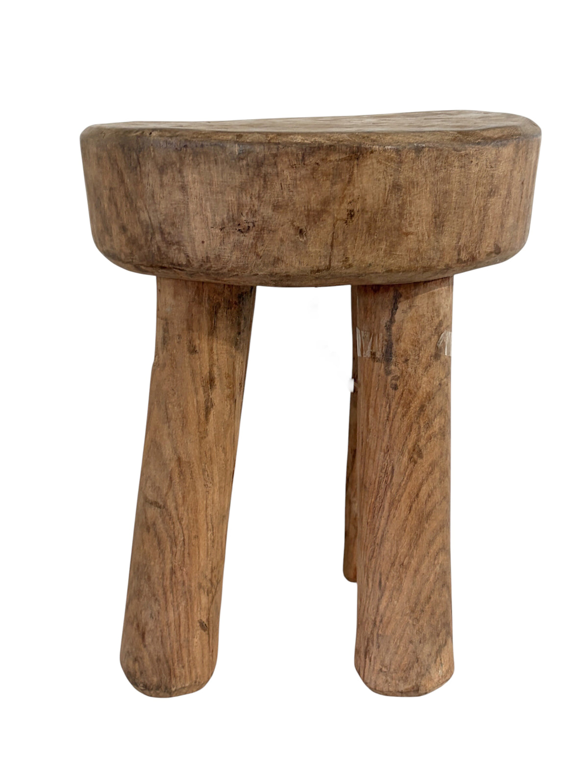 #7238 African Vintage Carved Wood Milk Stool Hehe Gogo People Tanzania 11.5" H