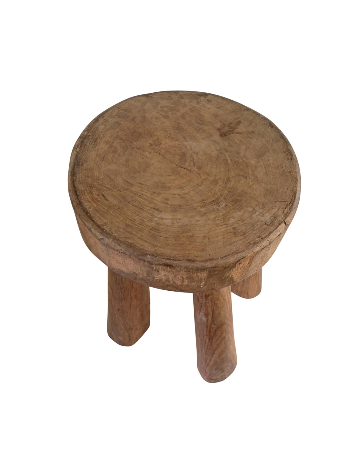 #7238 African Vintage Carved Wood Milk Stool Hehe Gogo People Tanzania 11.5" H