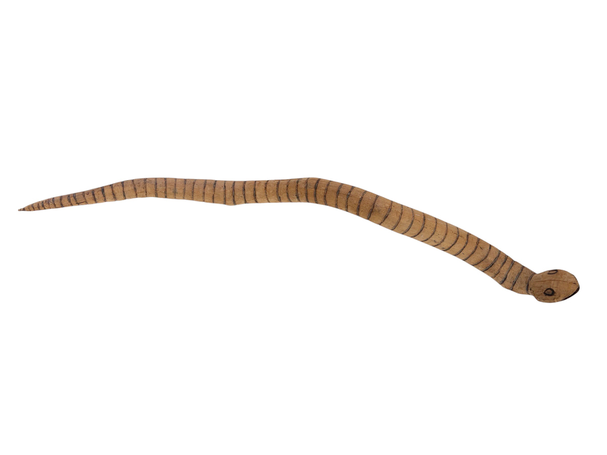 #MB56 Vintage Tribal Naturalistic Carved LG Snake Papua New Guinea 31" W