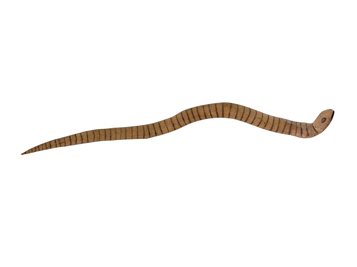 #MB56 Vintage Tribal Naturalistic Carved LG Snake Papua New Guinea 31" W