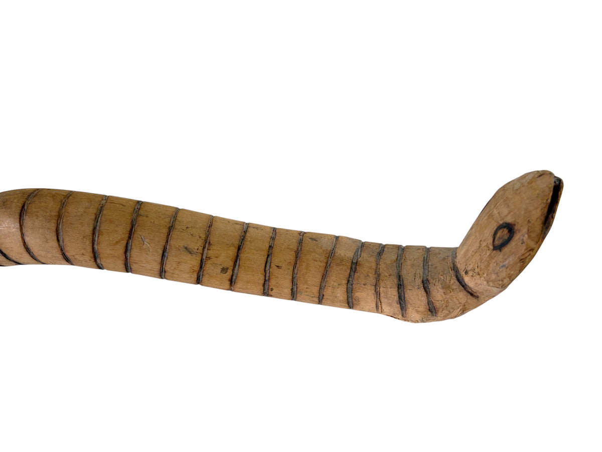 #MB56 Vintage Tribal Naturalistic Carved LG Snake Papua New Guinea 31" W