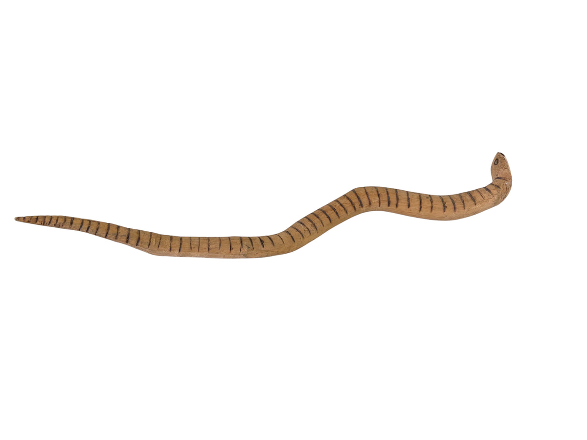 #MB56 Vintage Tribal Naturalistic Carved LG Snake Papua New Guinea 31" W