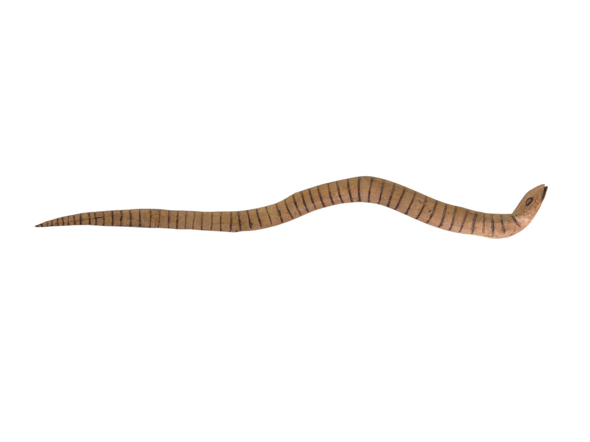 #MB56 Vintage Tribal Naturalistic Carved LG Snake Papua New Guinea 31" W