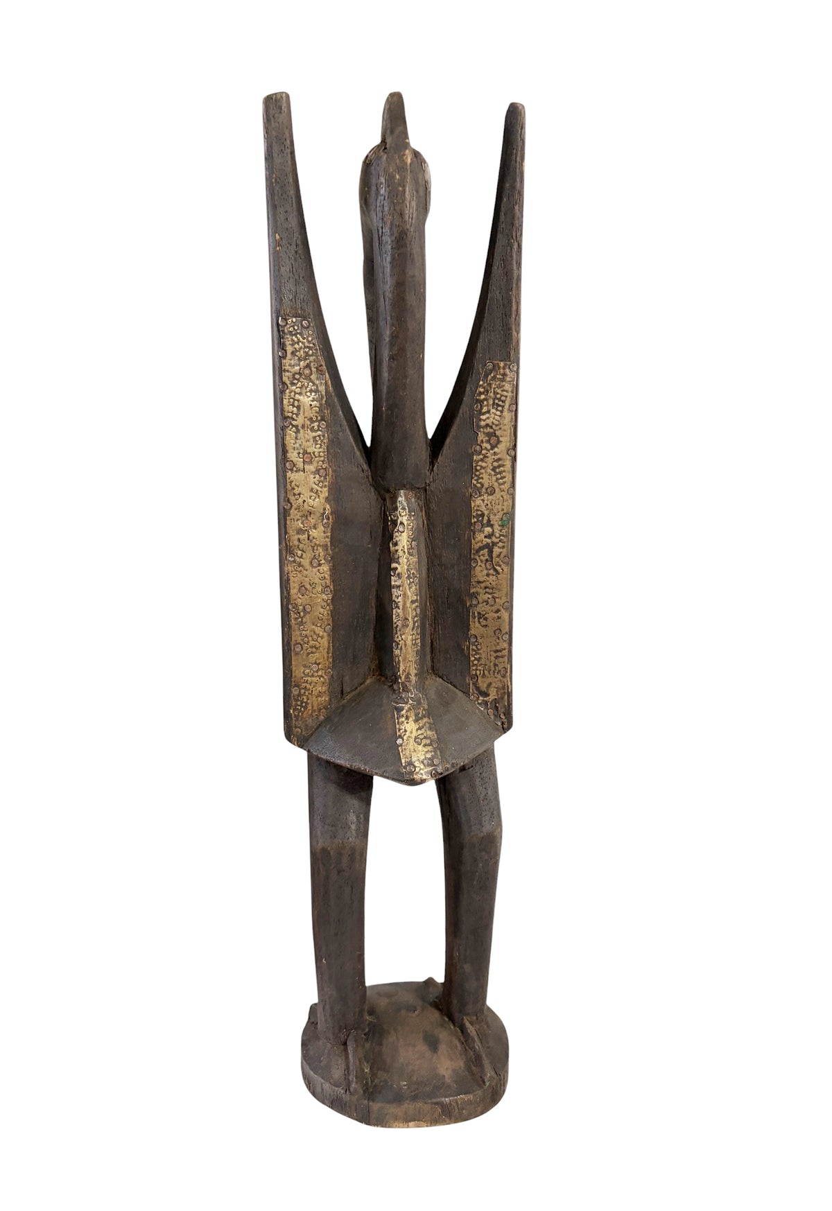 #1304 Vintage  Sculpture of Senufo Bird Statue Cote d'Ivoire 24" H