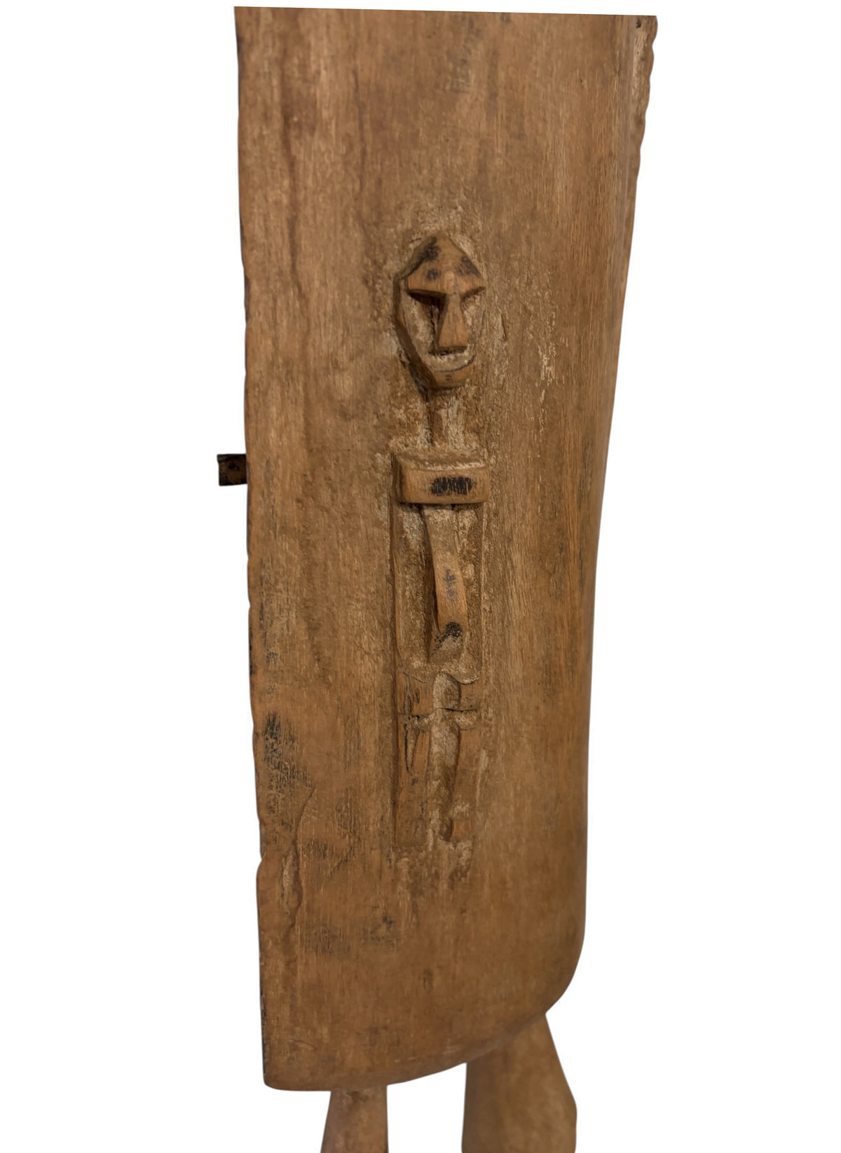 #1307 Lg Vintage Unique Dogon Hand Carved Wooden  Box Mali 24" H