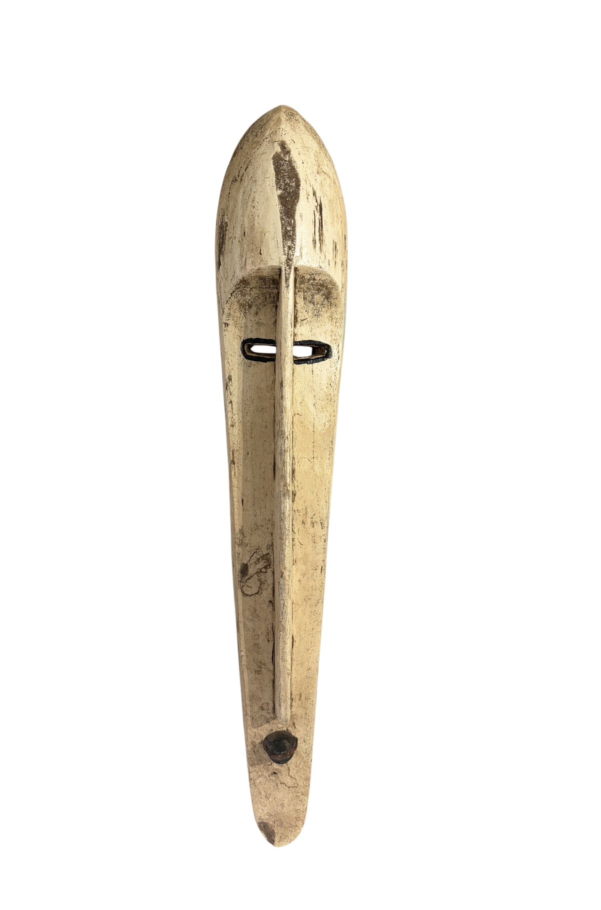 # 1310 Vintage Large  Fang Mask Elongated Face Gabon African Mask 32" H
