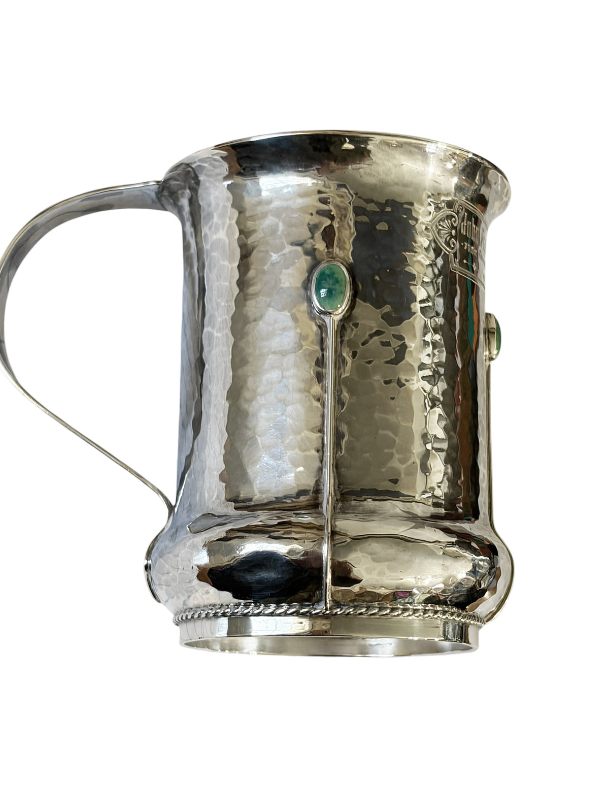 #728 English Sterling silver Christening Mug Maker's Mark: A.E.J. for A.E. Jones.3.25" H