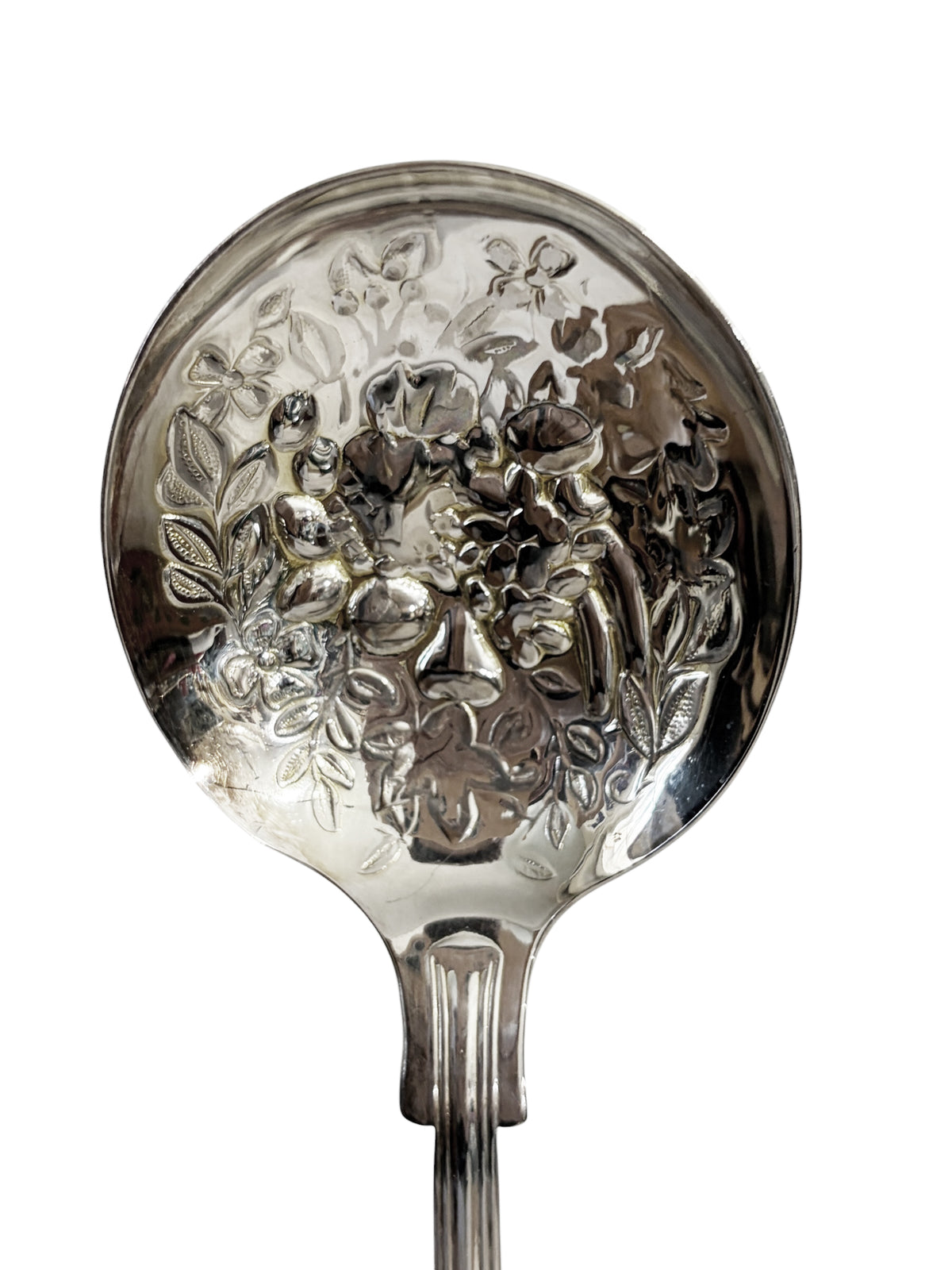 #731 Vintage  pair of Sheffield Silver plate Large Spoons 9" H