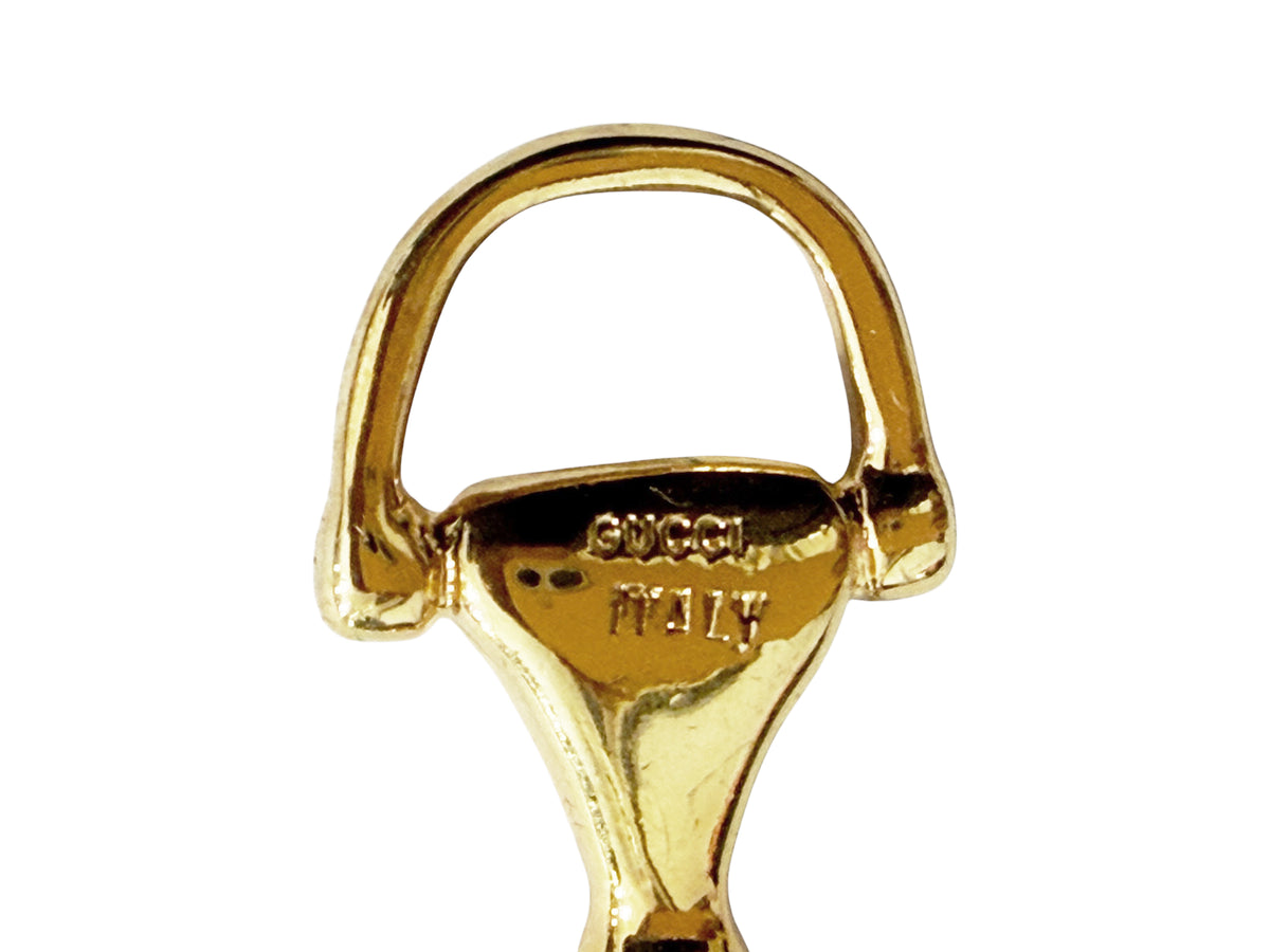 #732 Vintage  set of 12 Gucci gold-plated coffee or demitasse /coffee spoons  Horsebit style handles,