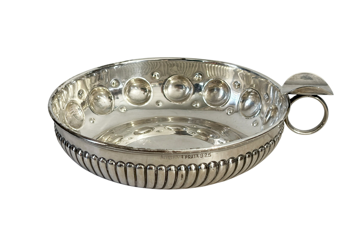 #733 Vintage Portuguese Sterling Silver  by Alves  Pinto Tastevin 5.5" Diameter