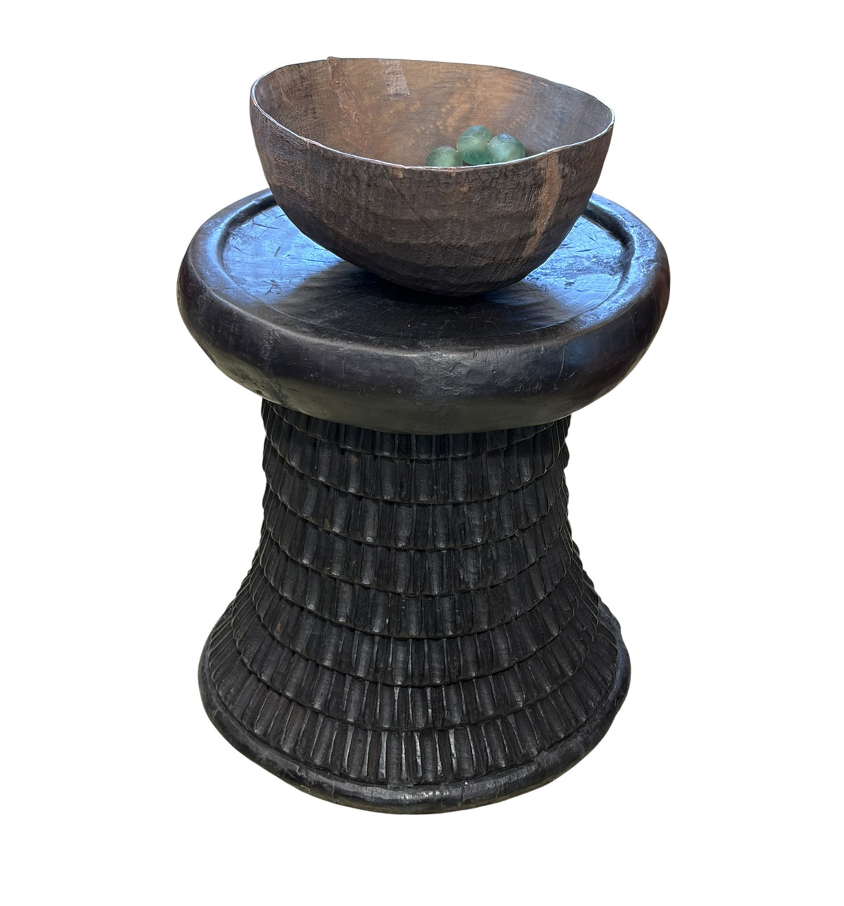 #1325 Vintage LG  Tribal Nobility Bamileke Stool/Table Cameroon 19" H