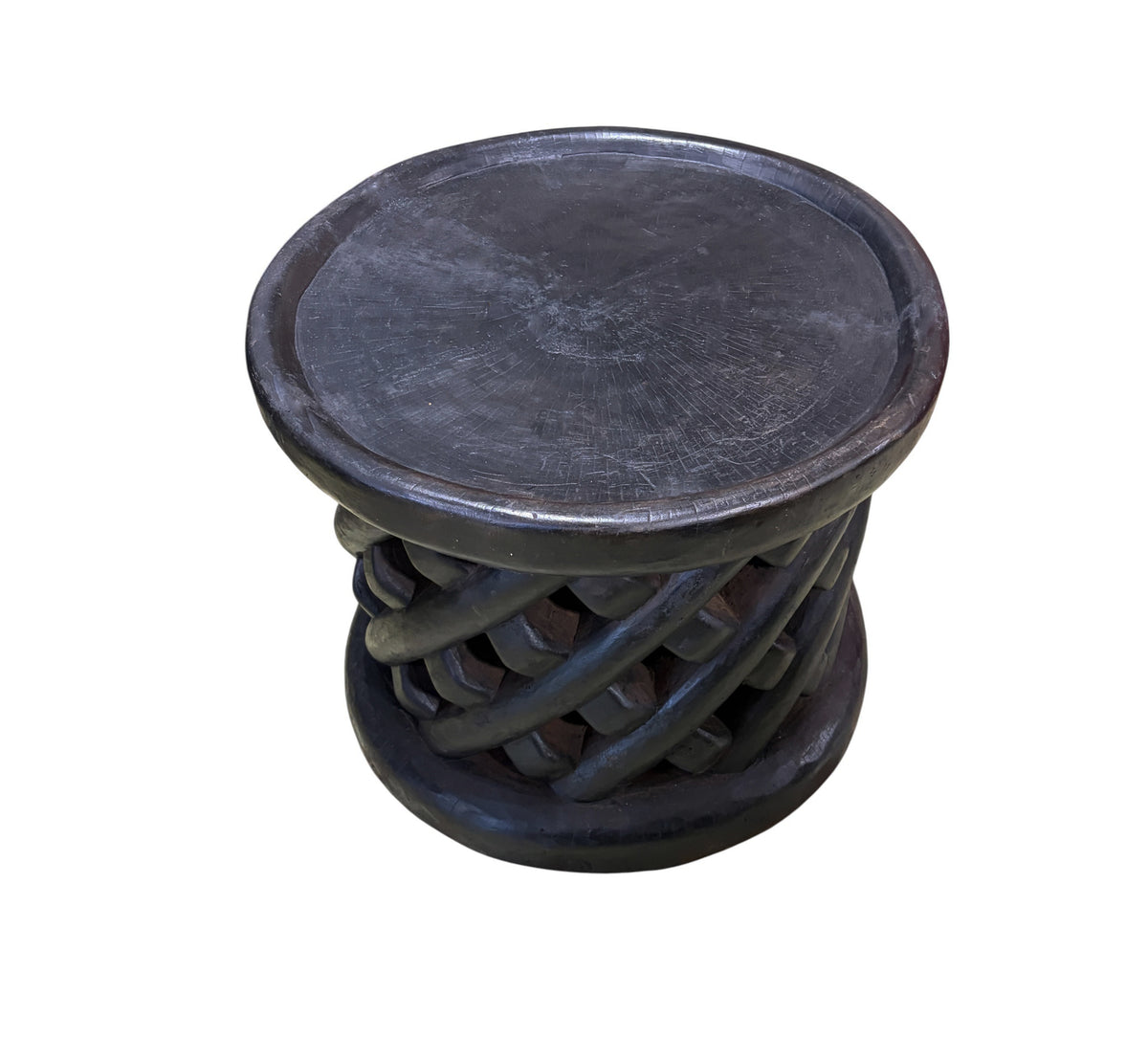 #1326 Vintage  LG  Tribal Nobility Bamileke Spider Stool/Table Cameroon 16.5" H