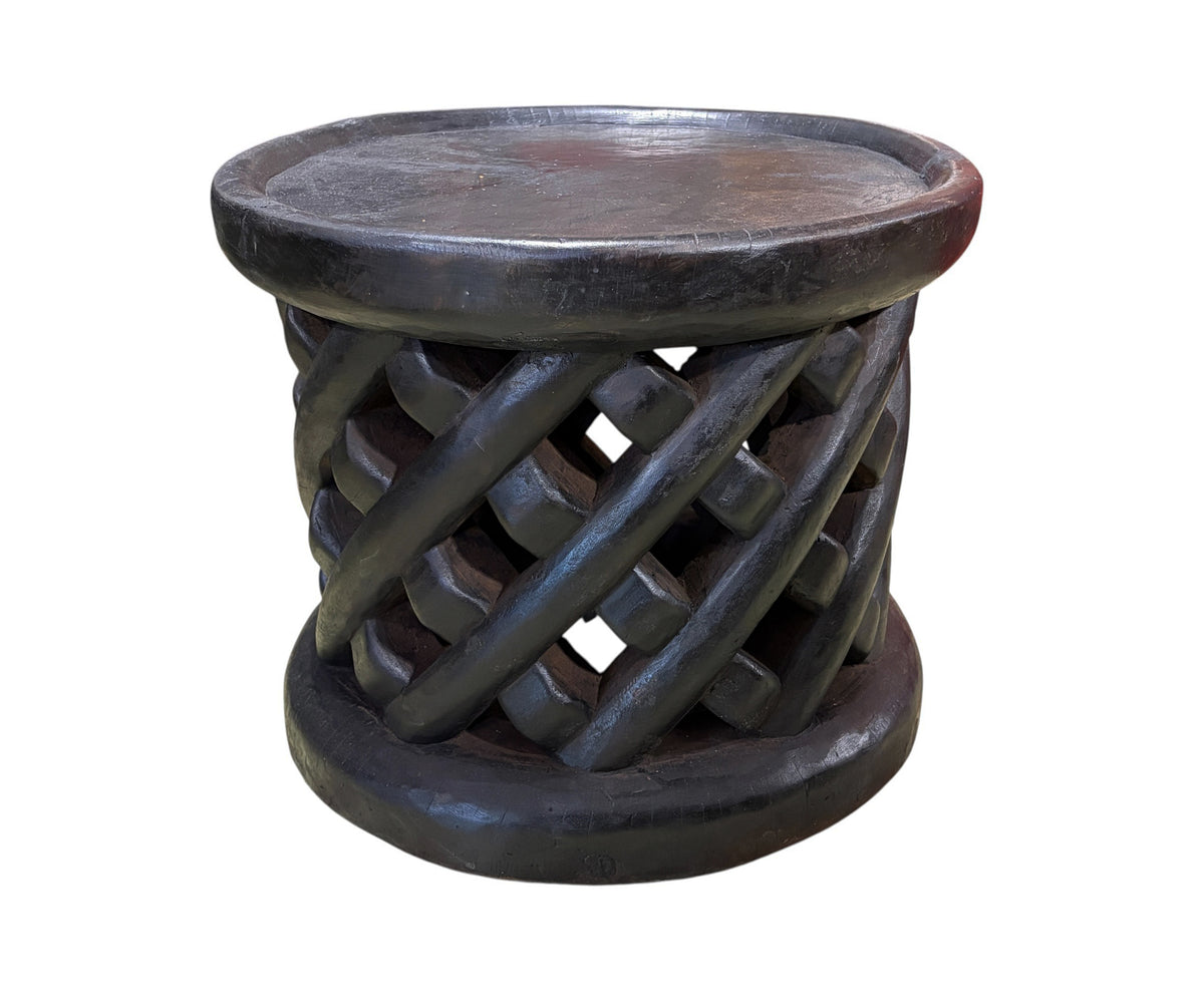 #1326 Vintage  LG  Tribal Nobility Bamileke Spider Stool/Table Cameroon 16.5" H