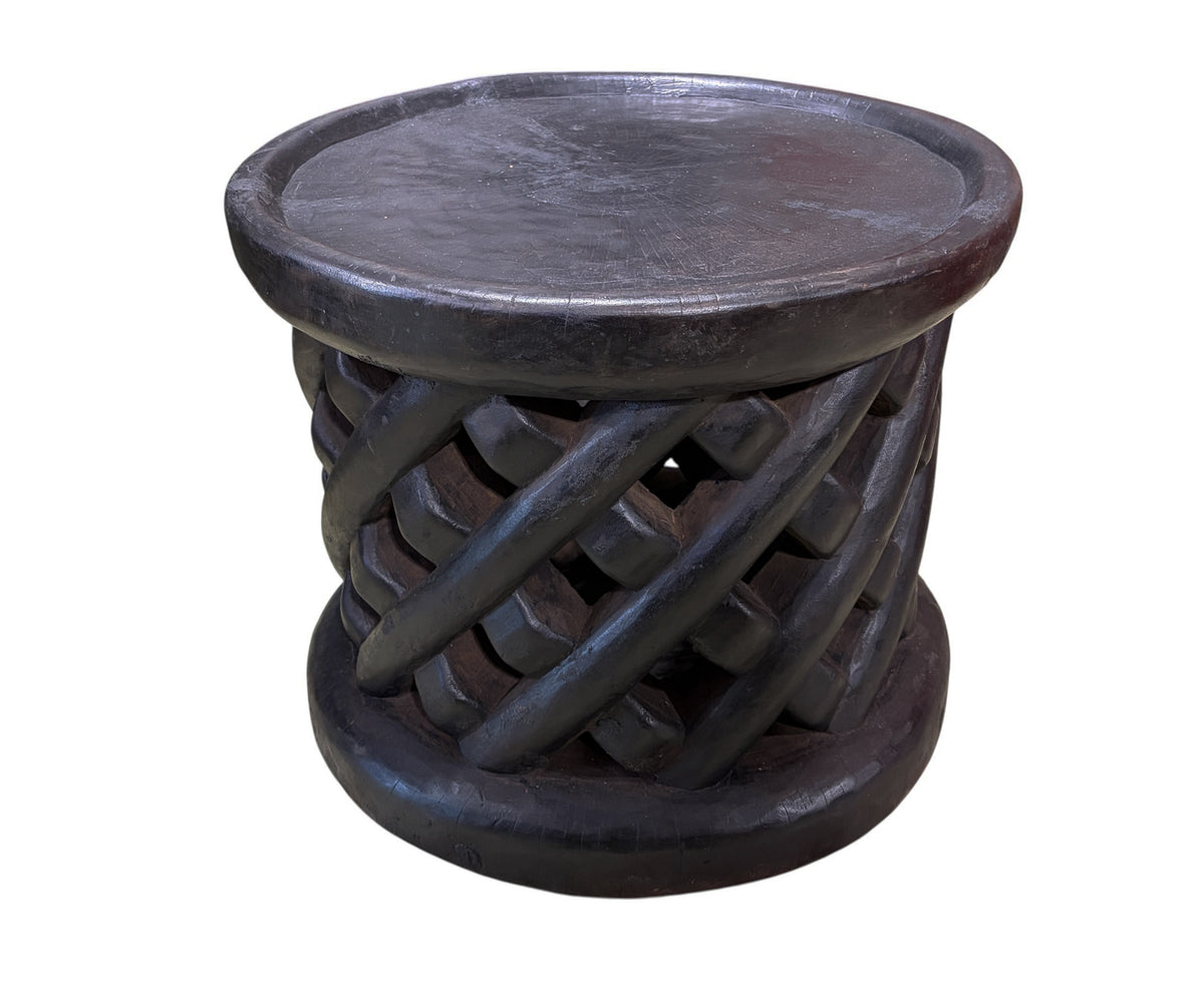#1326 Vintage  LG  Tribal Nobility Bamileke Spider Stool/Table Cameroon 16.5" H