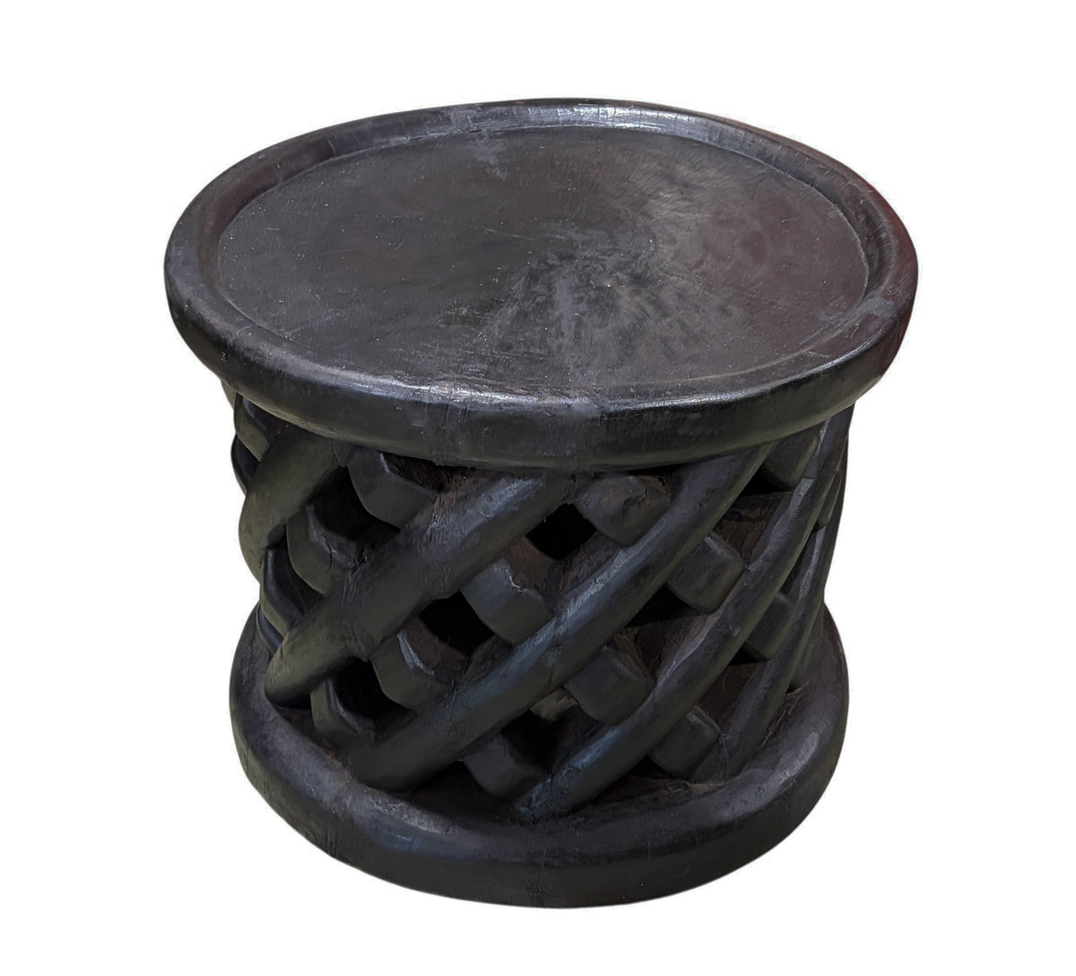 #1326 Vintage  LG  Tribal Nobility Bamileke Spider Stool/Table Cameroon 16.5" H