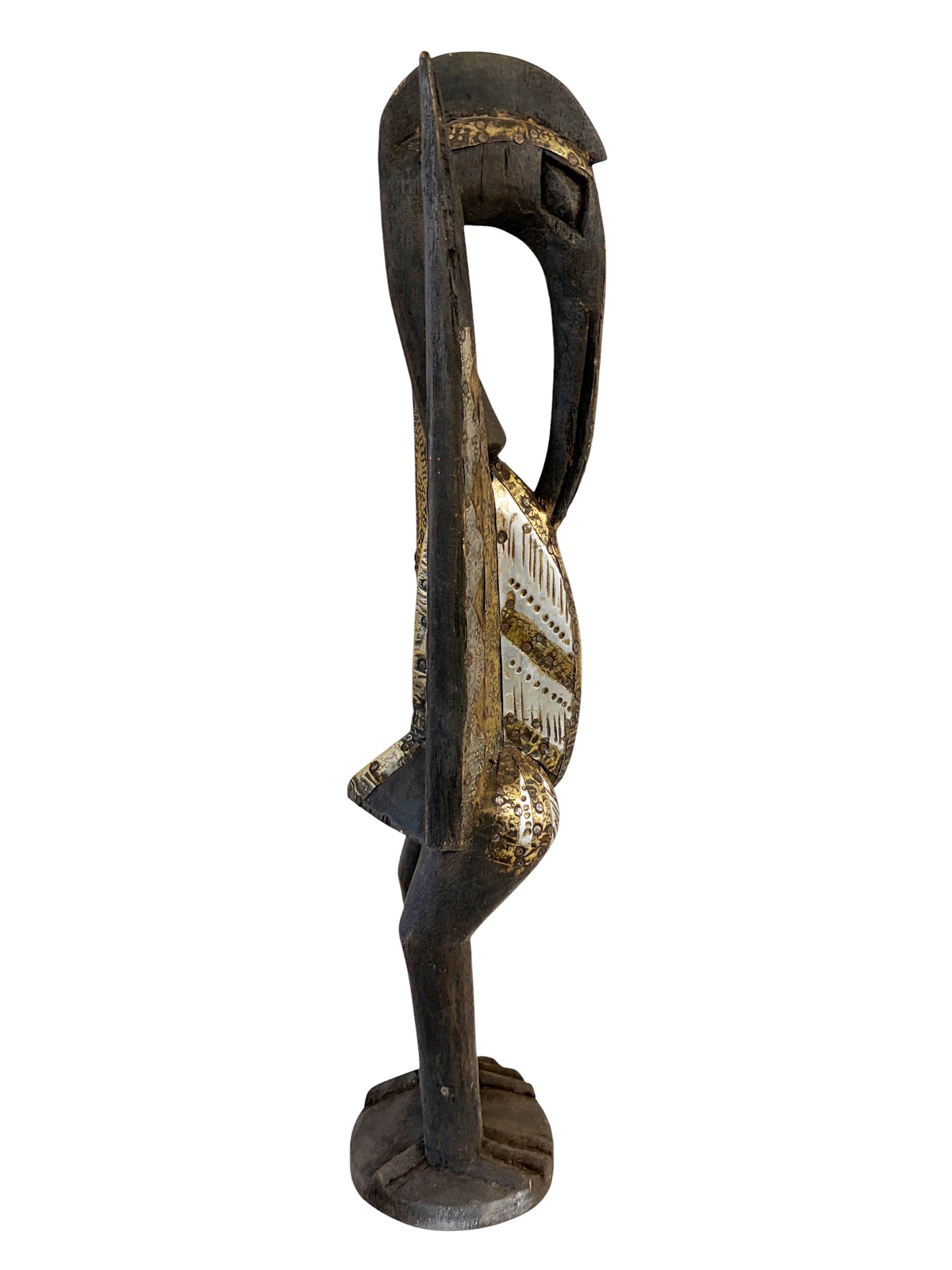 #1330 Vintage  Sculpture of Senufo Bird Statue Cote d'Ivoire 23.5" H