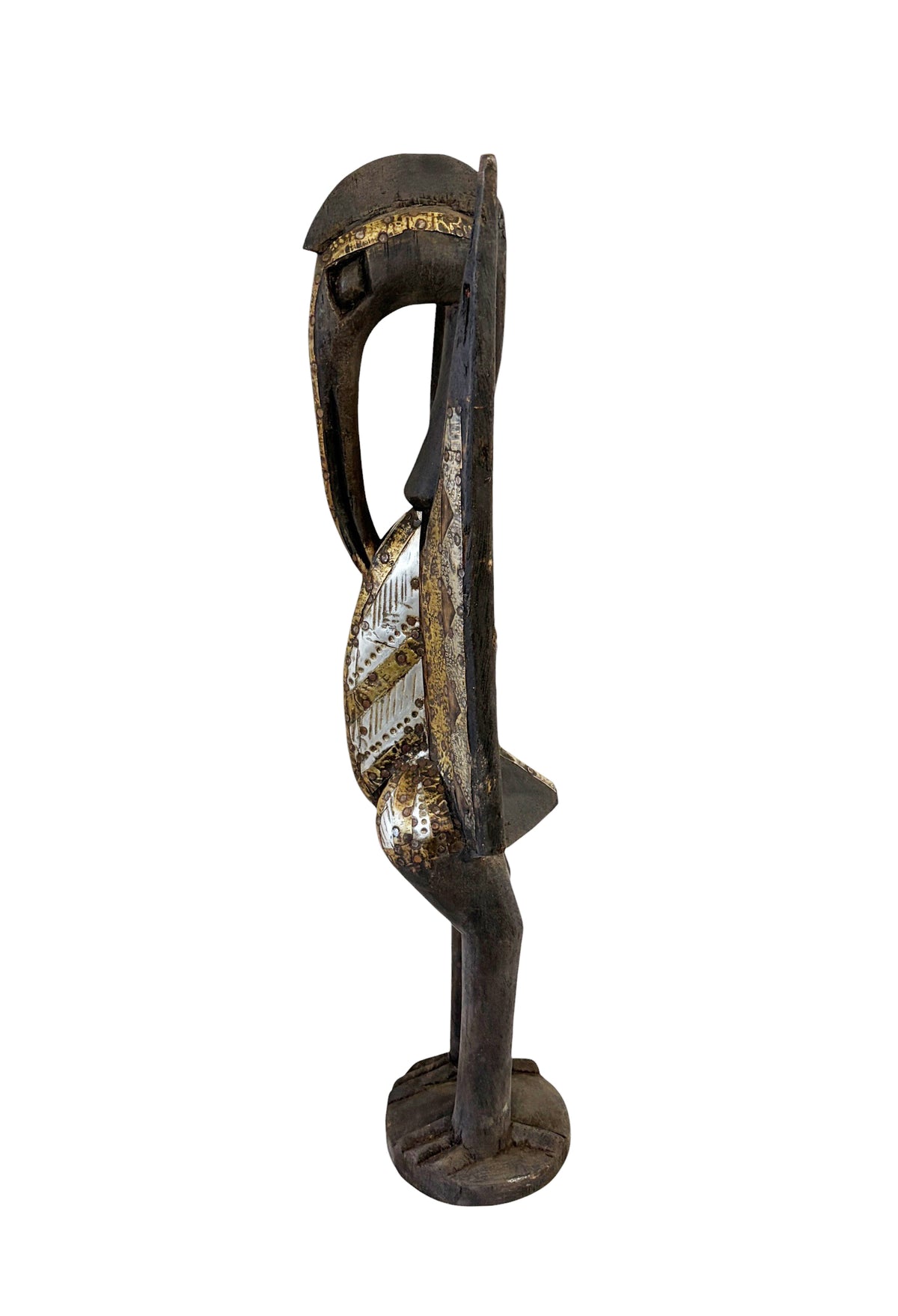 #1330 Vintage  Sculpture of Senufo Bird Statue Cote d'Ivoire 23.5" H