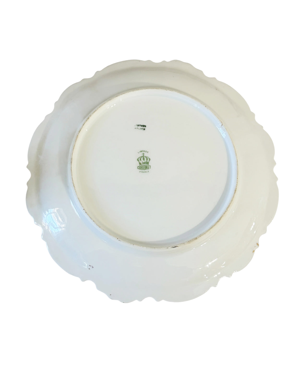 #654 Antique French Limoges Porcelain Cabinet Plate  9.5" Diameter