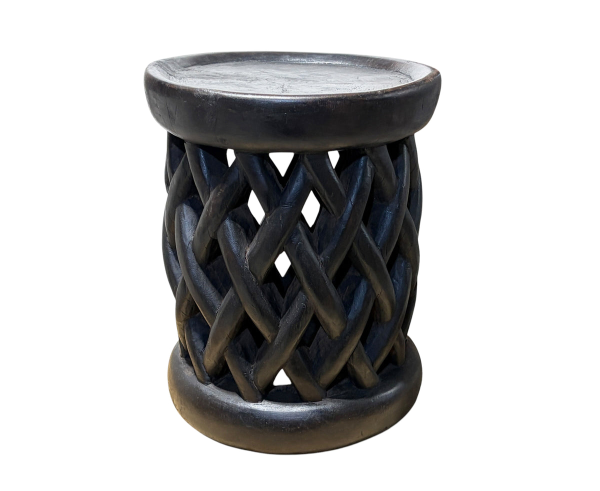 #1332 Vintage  LG  Tribal Nobility Bamileke Spider Stool/Table Cameroon 18" H